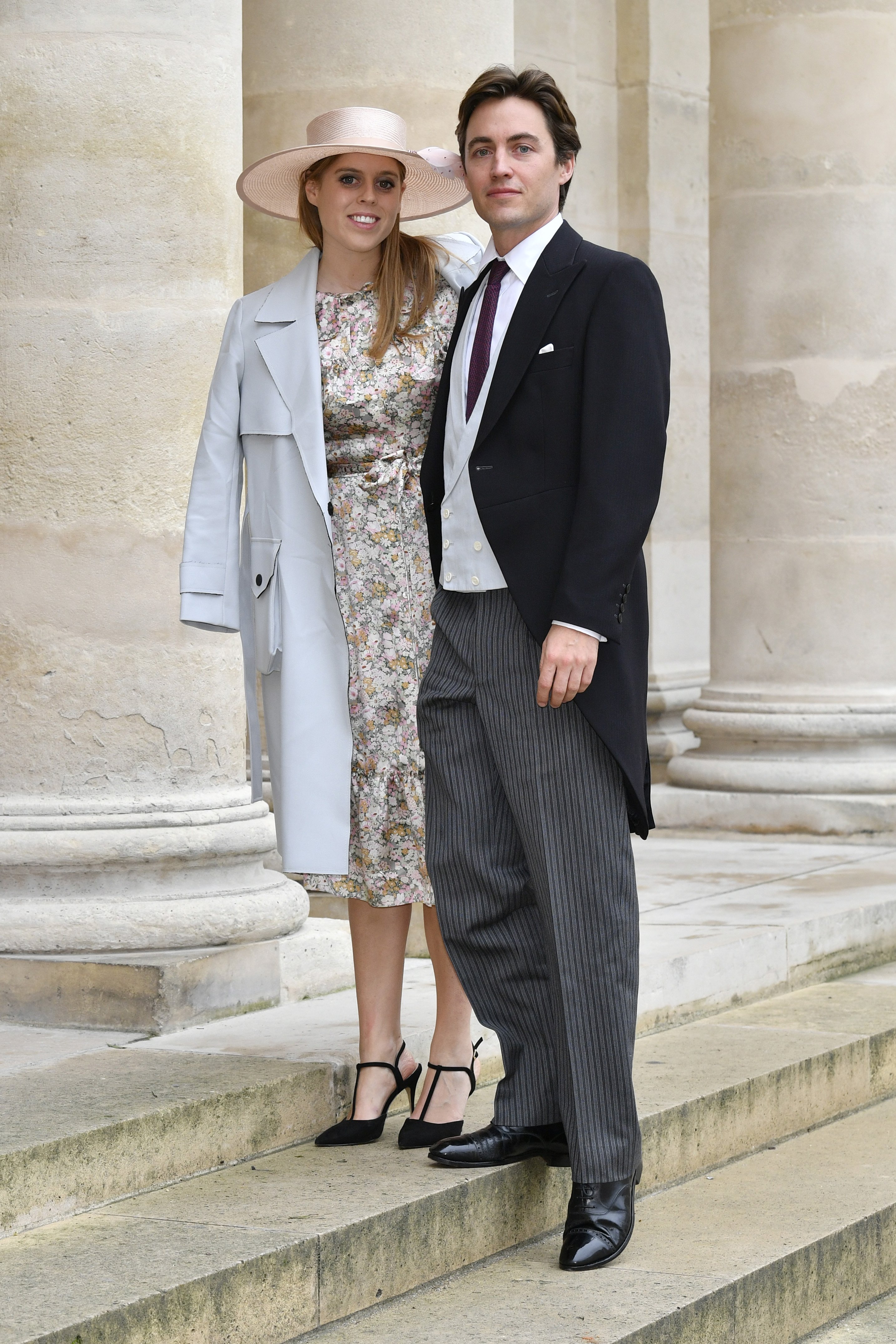 Princess Beatrice and Edoardo Mapelli Mozzi pictured at Prince Jean-Christophe Napoleon and Olympia Von Arco-Zinneberg, 2019, Paris, France. | Photo: Getty Images