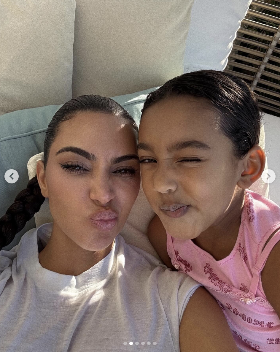 Kim Kardashian and her daughter Chicago West are seen pouting in a selfie shared on January 15, 2025 | Source: Instagram/kimkardashian