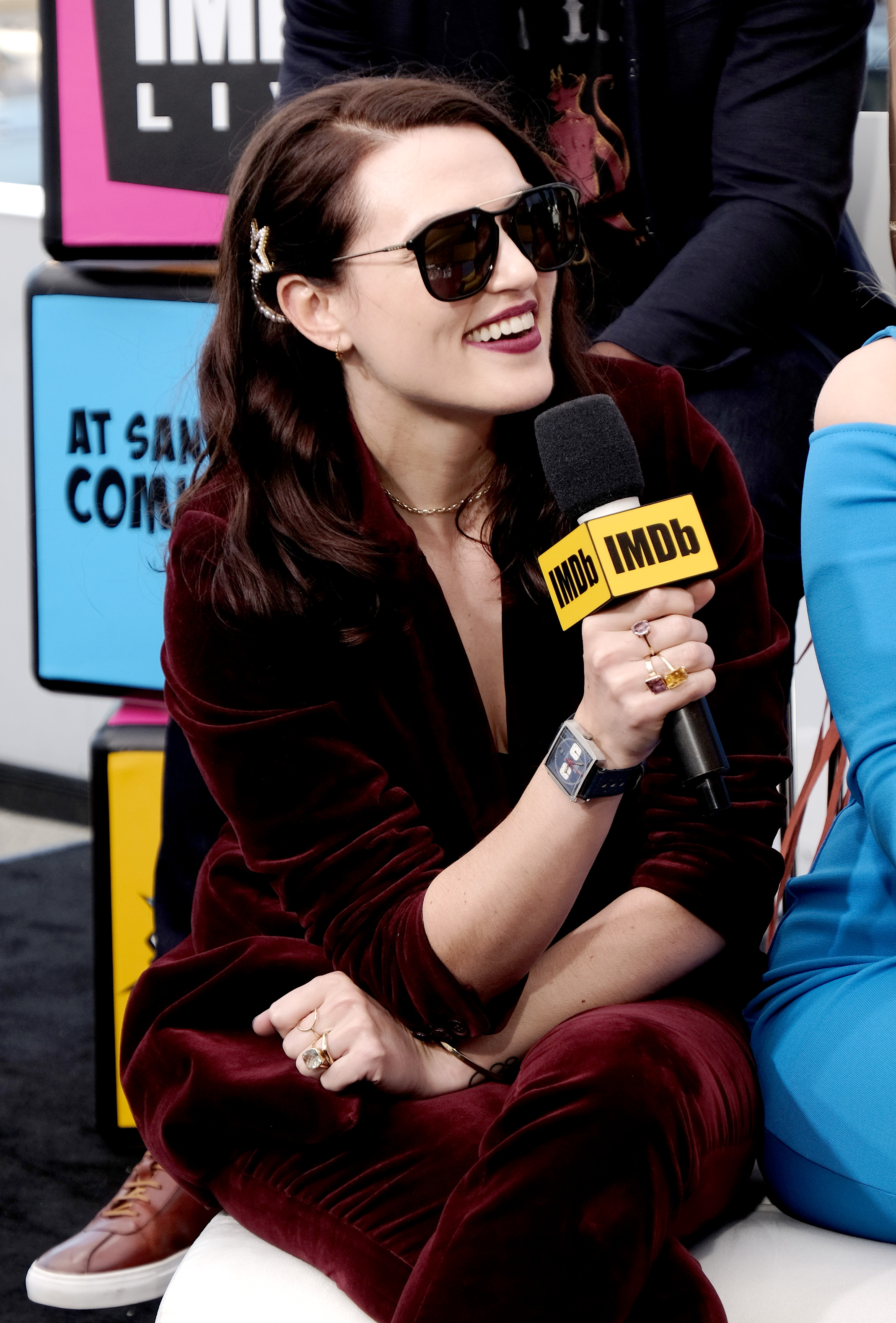 Katie McGrath speaks onstage at the #IMDboat at San Diego Comic-Con 2019: Day Three at the IMDb Yacht on July 20, 2019, in San Diego, California. | Source: Getty Images