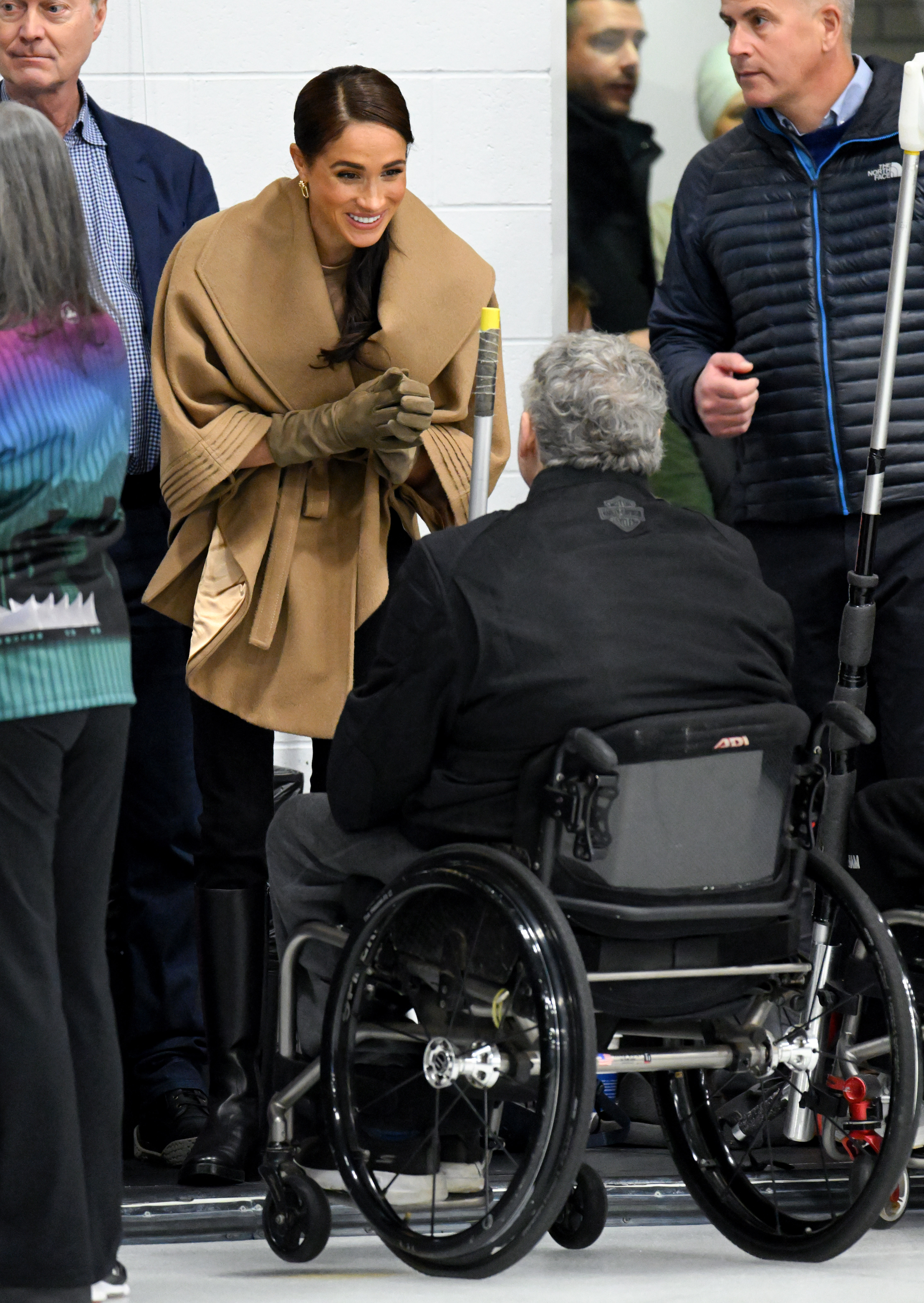 Meghan Markle at the Invictus Games One Year To Go Winter Training Camp at Hillcrest Community Centre on February 16, 2024 in Vancouver, Canada | Source: Getty Images