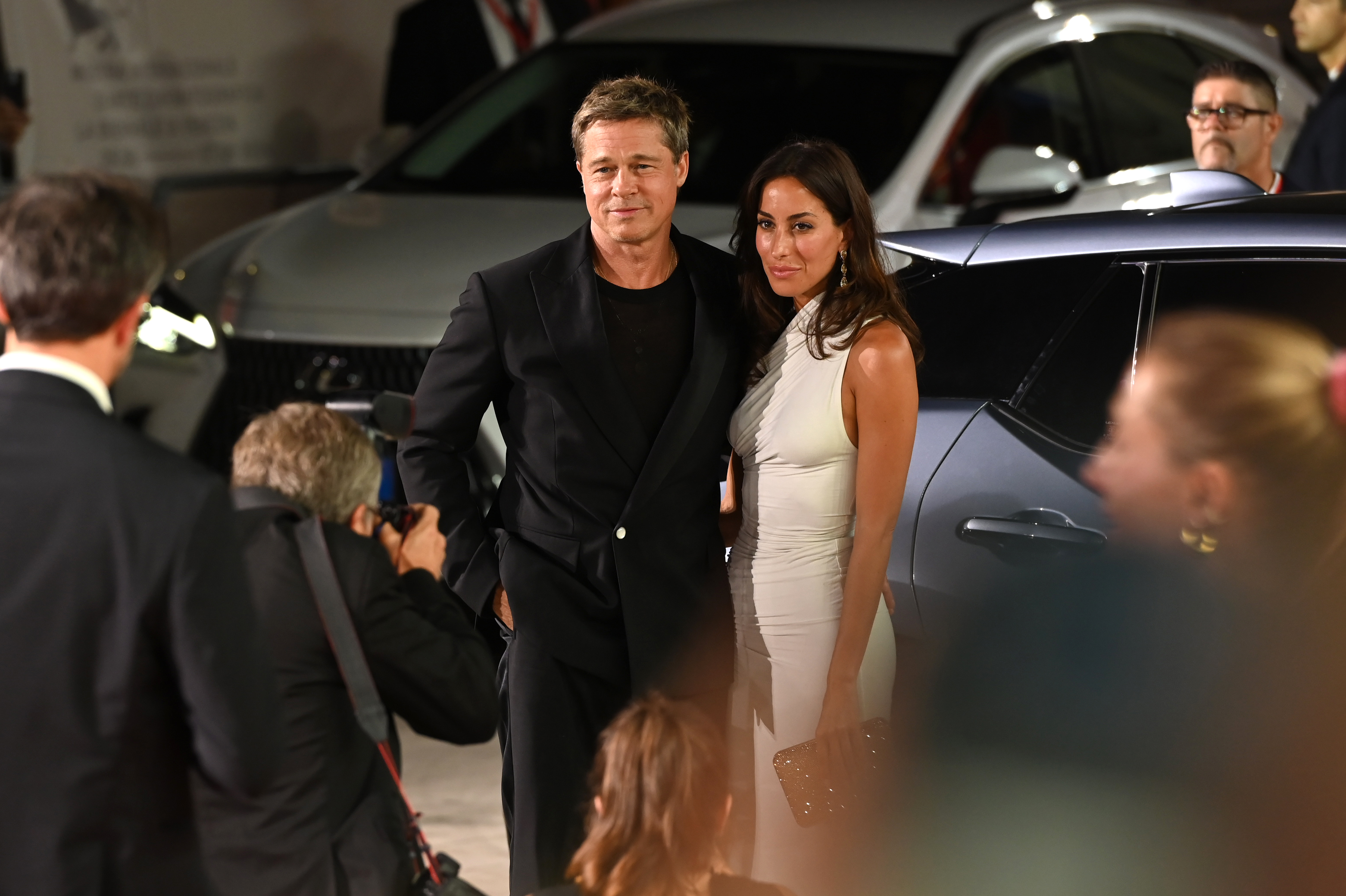 Brad Pitt and Ines de Ramon arrive at the 81st Venice International Film Festival in Venice, Italy on September 1, 2024 | Source: Getty Images