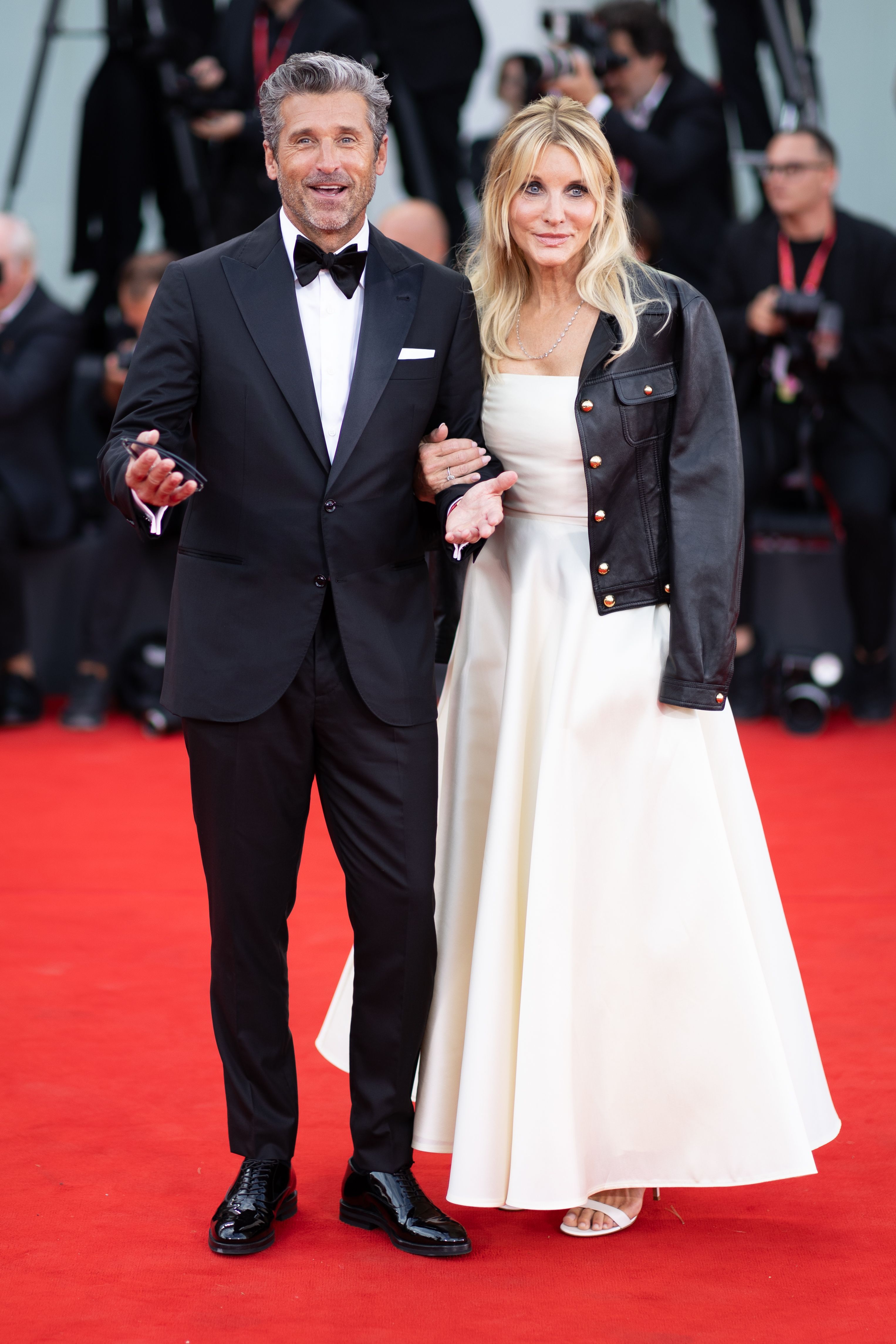 Patrick Dempsey and Jillian Fink at the 80th Venice International Film Festival in 2023 | Source: Getty Images
