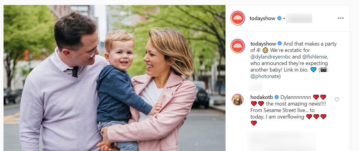 Hoda Kotb reacts to news Dylan Dreyer's pregnancy news | Photo: Instagram/Todayshow