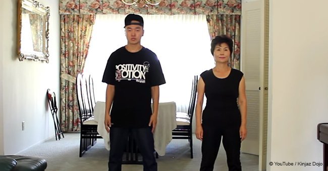 Mom joins son in a dance and steals the spotlight with her perfect moves