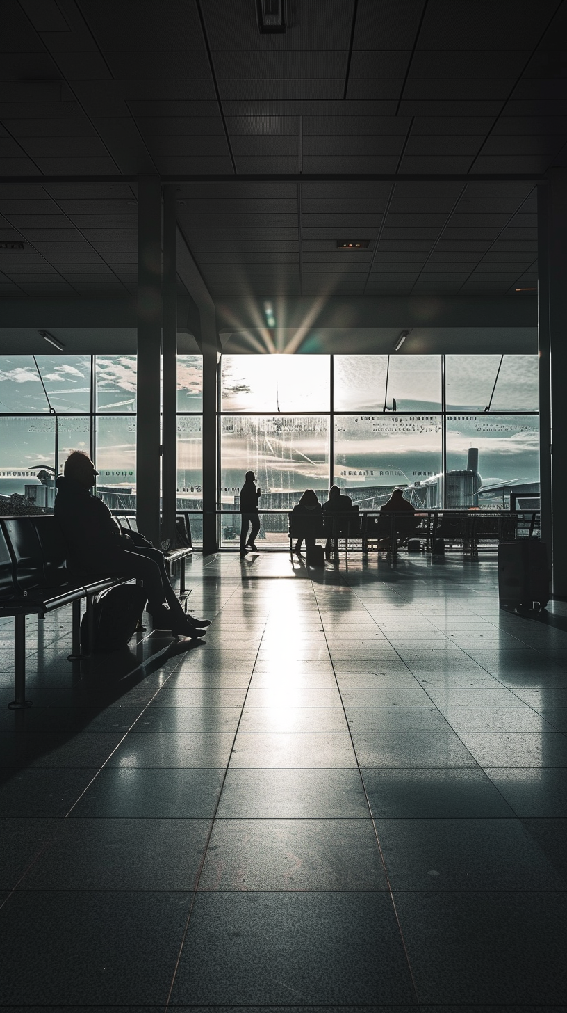 People at an airport | Source: Midjourney