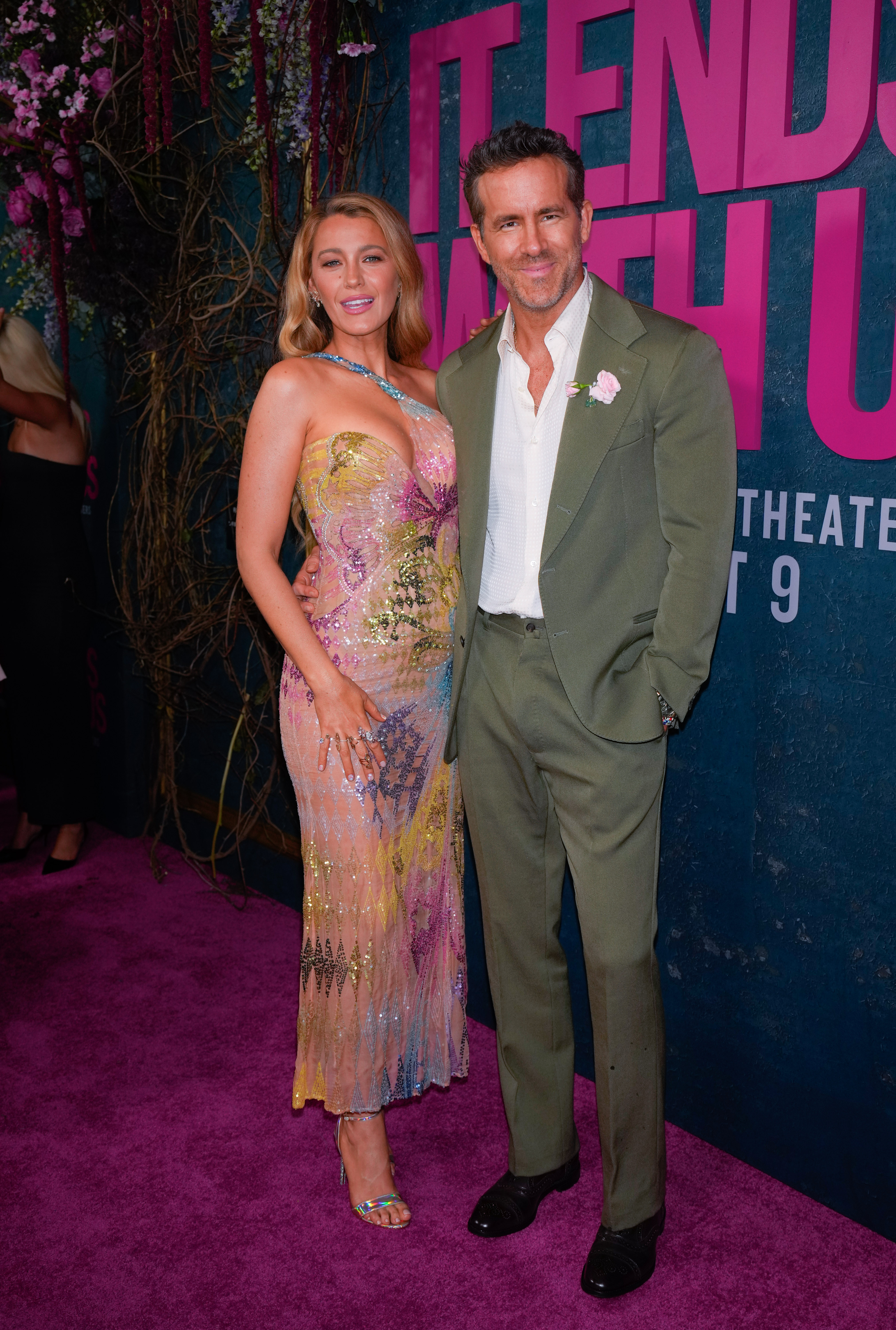 Blake Lively and Ryan Reynolds attend the New York premiere of "It Ends With Us," 2024 | Source: Getty Images