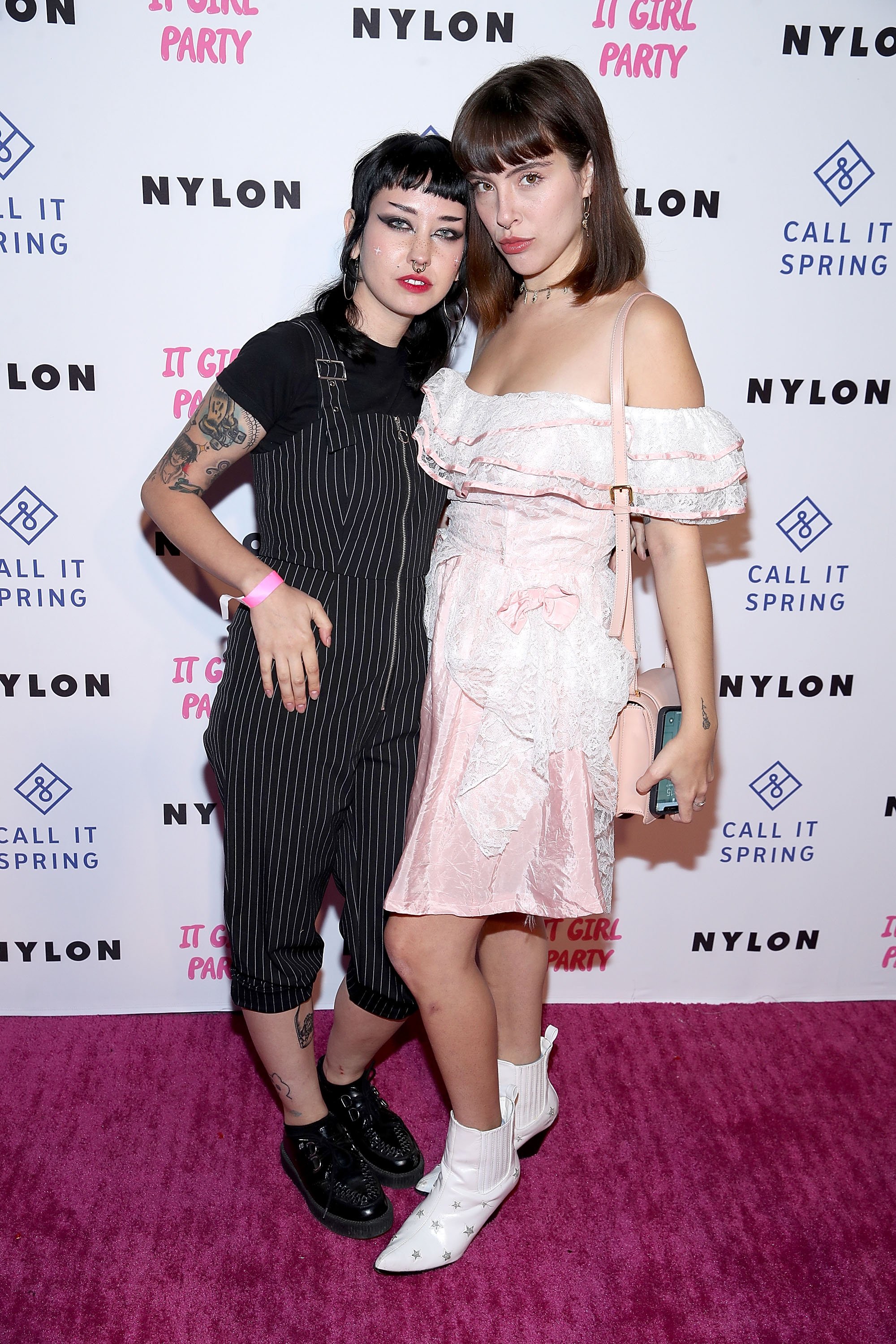 Eve Kujl (L) and Timothy Heller attend NYLON's annual It Girl Party at Ace Hotel, on October 11, 2018, in Los Angeles, California. | Source: Getty Images 