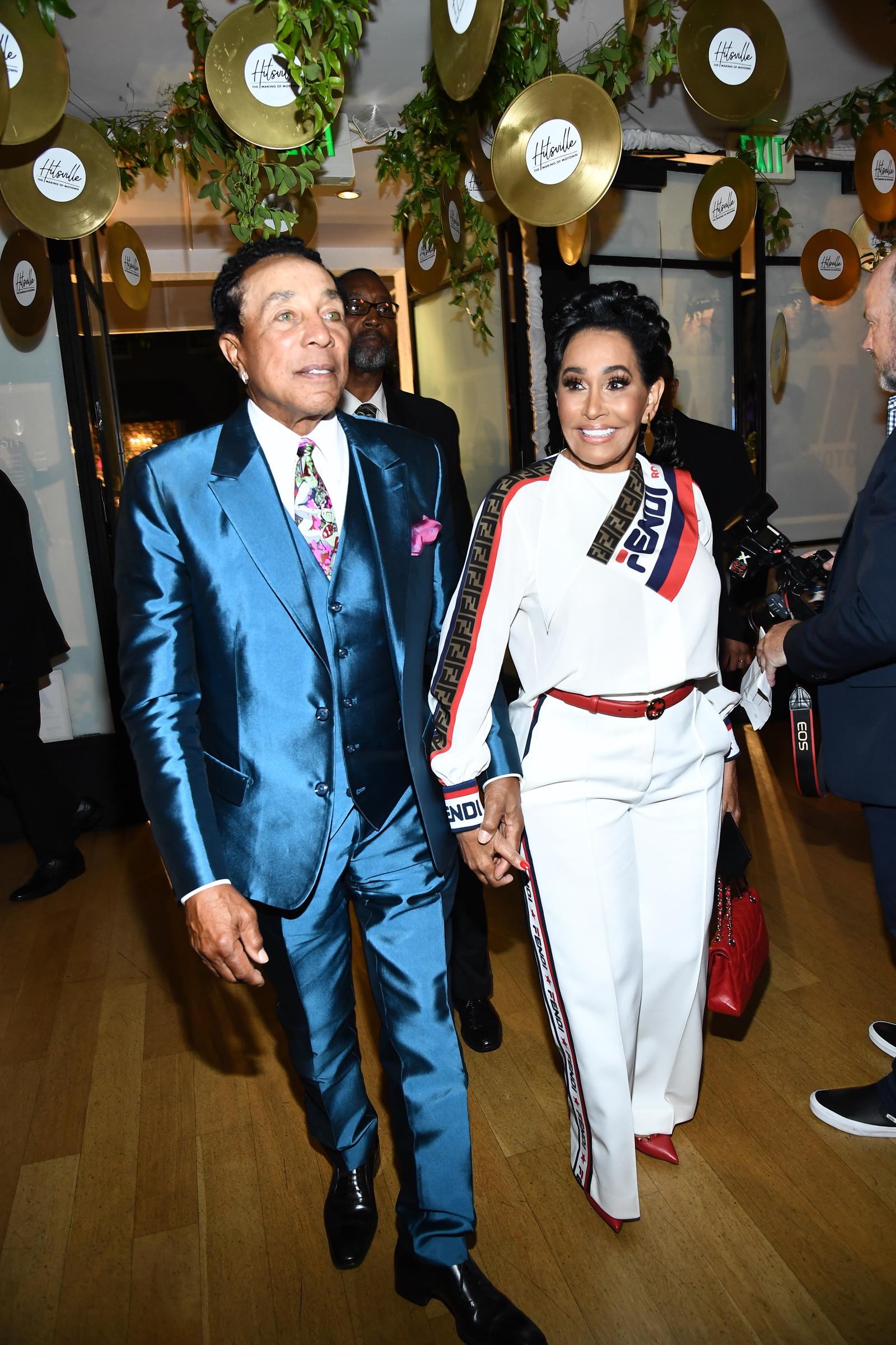 Smokey and Frances Robinson at the "Hitsville: The Making of Motown" movie premiere afterparty on August 8, 2019. | Source: Getty Images