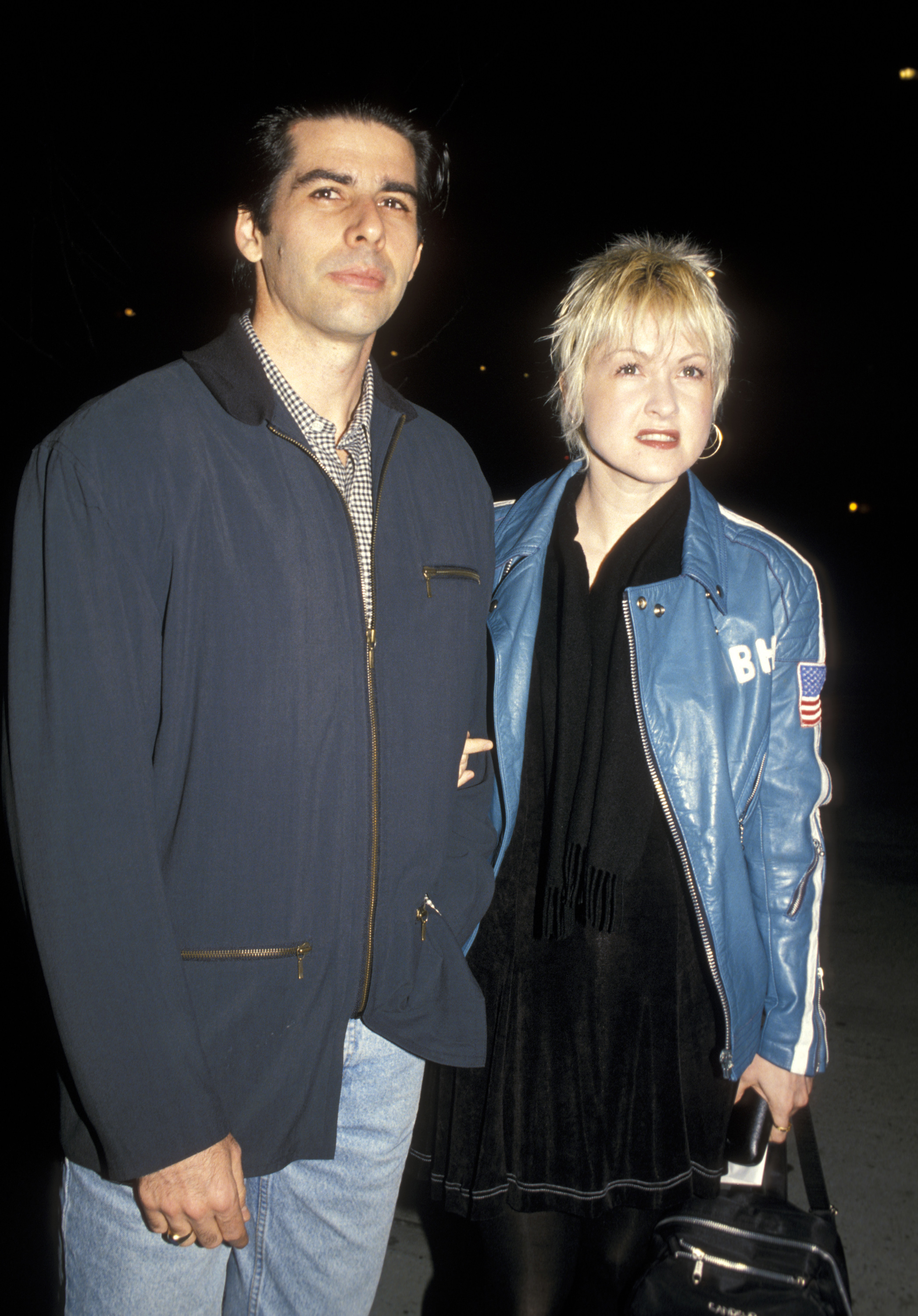 David Thornton and Cyndi Lauper at the Opening Night of "New York Rock" on March 30, 1994 | Source: Getty Images