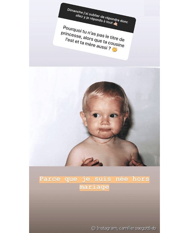 Source : Instagram story/Camille Gottlieb