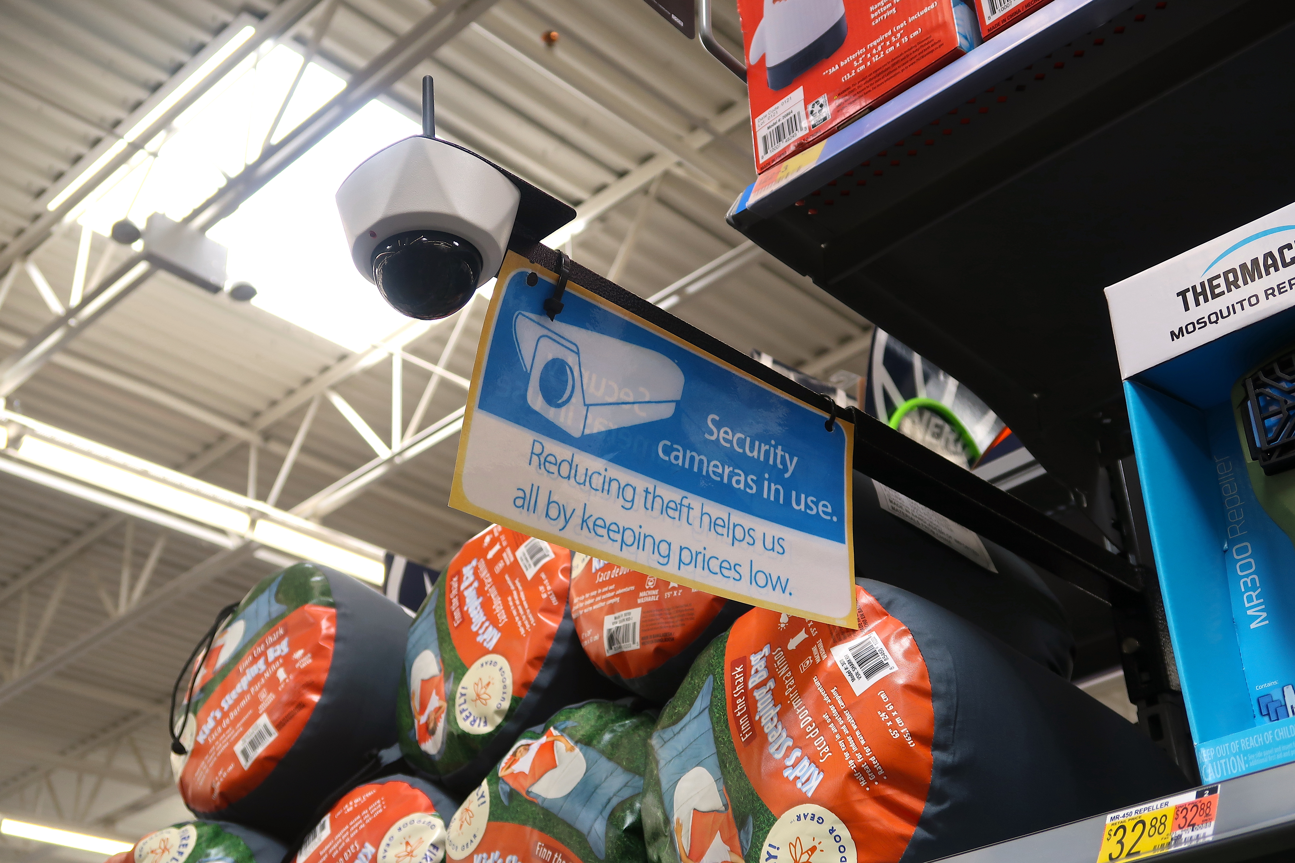 A security camera in a grocery store | Source: Shutterstock