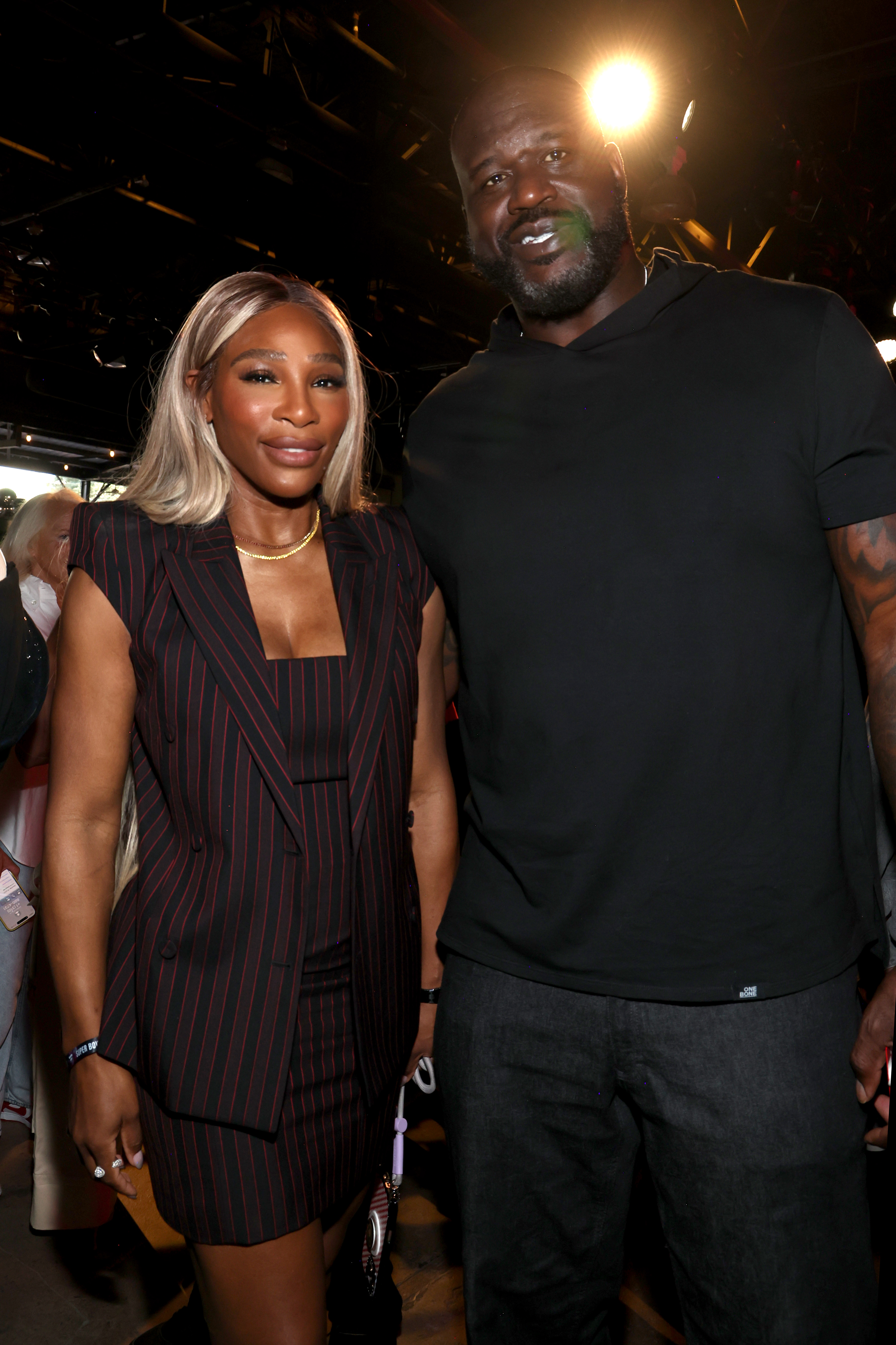 Serena Williams and Shaquille O'Neal attend Michael Rubin's Fanatics Super Bowl Party in New Orleans, Louisiana | Source: Getty Images