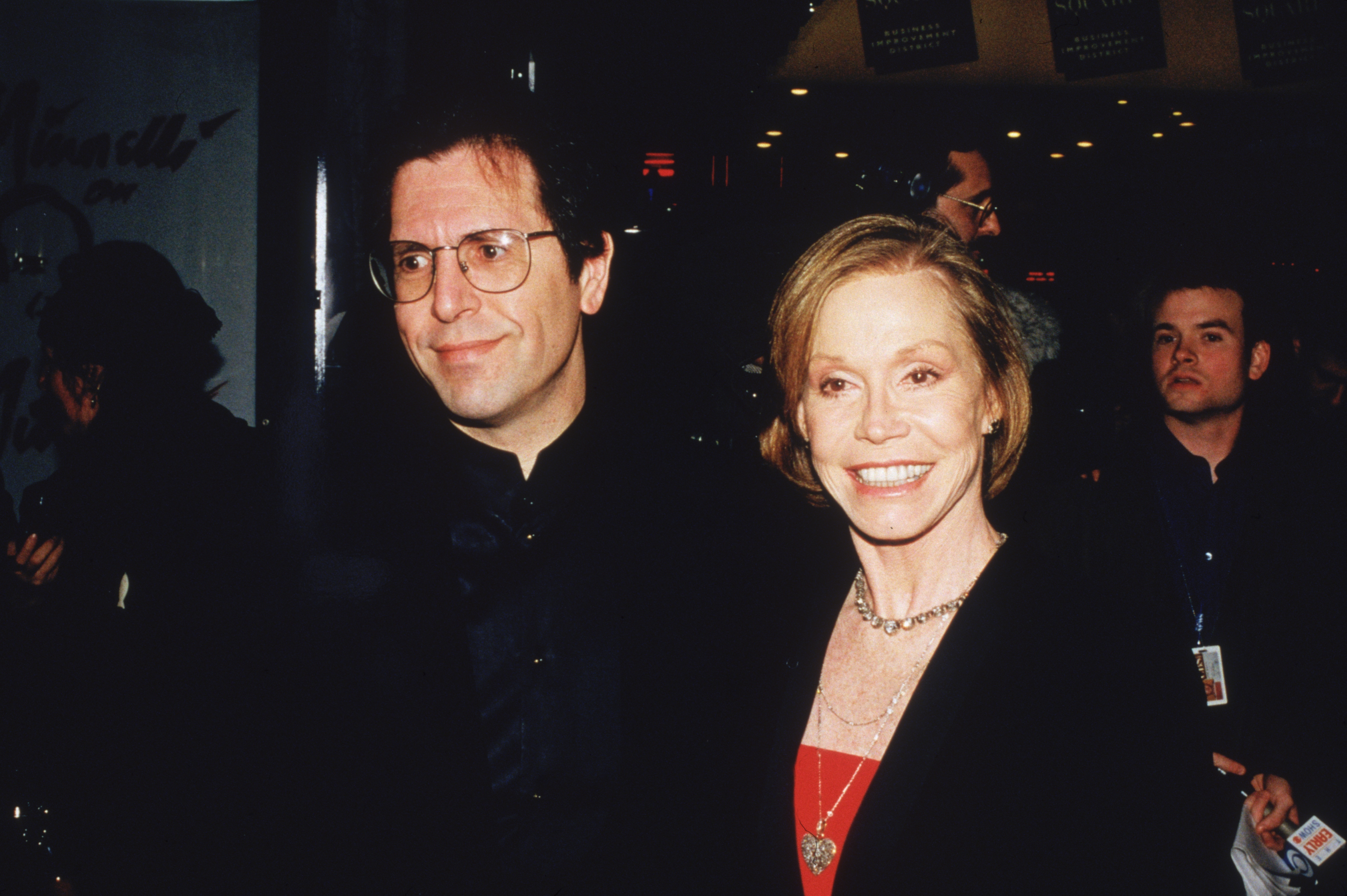Mary Tyler Moore and Dr. Robert Levine at the opening night of, "Minnelli on Minnelli," at Palace Theater, New York City | Source: Getty Images