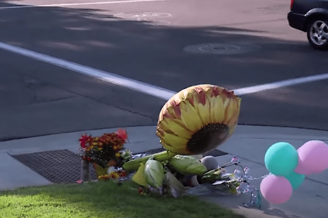 Memorial flowers and balloons at the site of the crash. | Source: Youtube.com/KSL News
