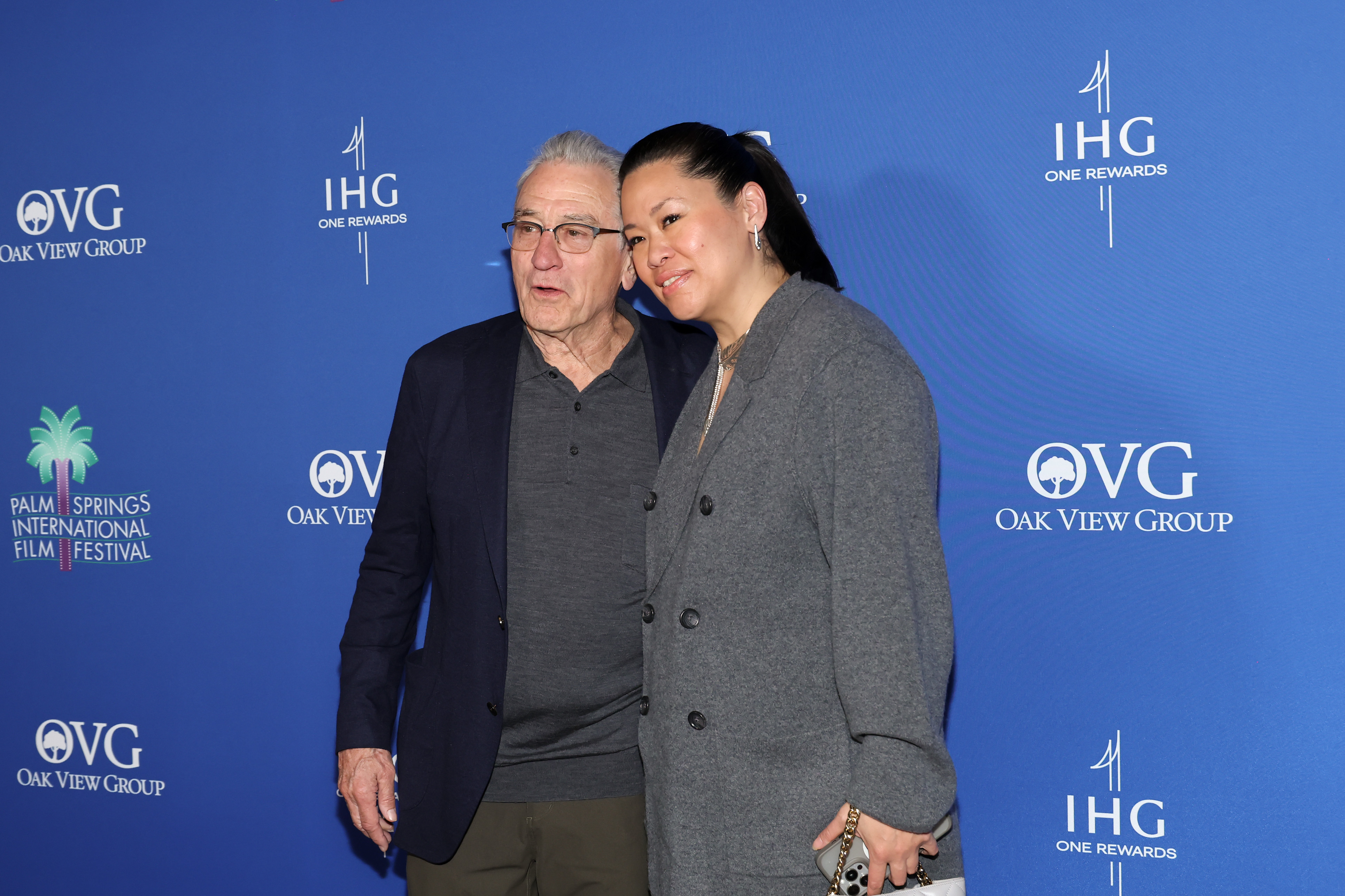 Robert De Niro and Tiffany Chen at the 2024 Palm Springs International Film Festival Film Awards in Palm Springs, California, on January 4, 2024 | Source: Getty Images