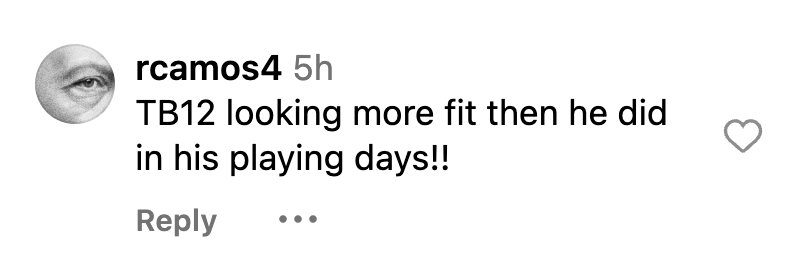 A fan comment on Tom Brady's Instagram post dated November 2023 | Source: Instagram.com/tombrady
