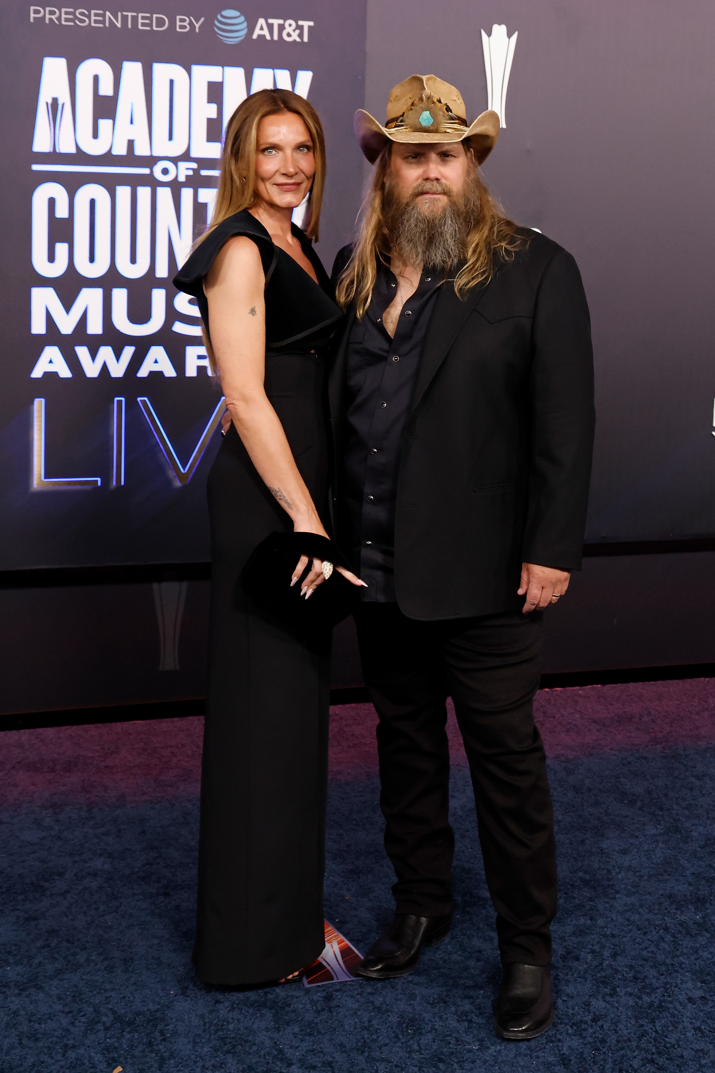 Morgane and Chris Stapleton posed together on the ACM Awards red carpet in Las Vegas | Source: Getty Images