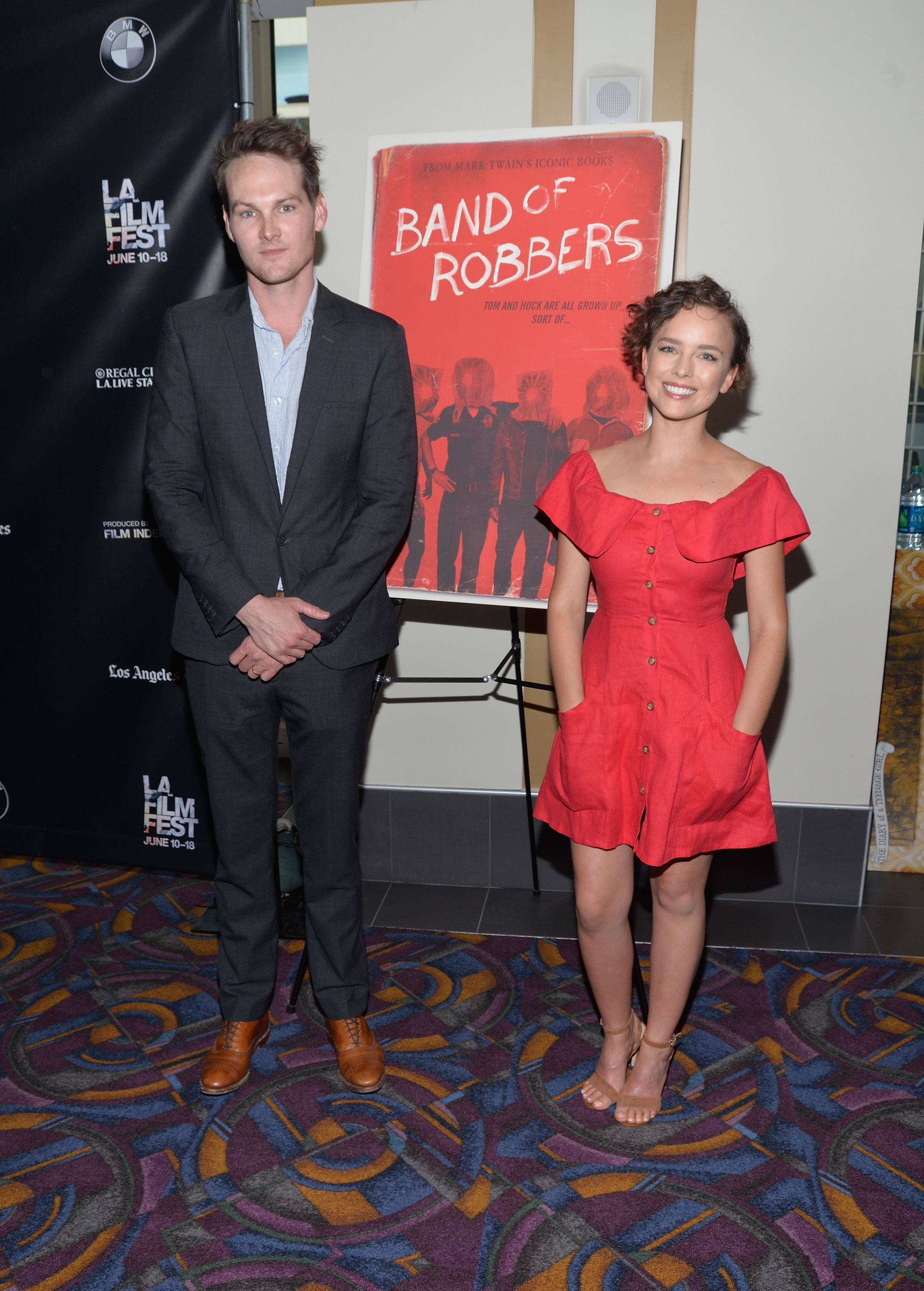 Adam Nee and Allison Miller at the LAFF world premiere of "Band of Robbers" in 2015 in Los Angeles, California. | Source: Getty Images