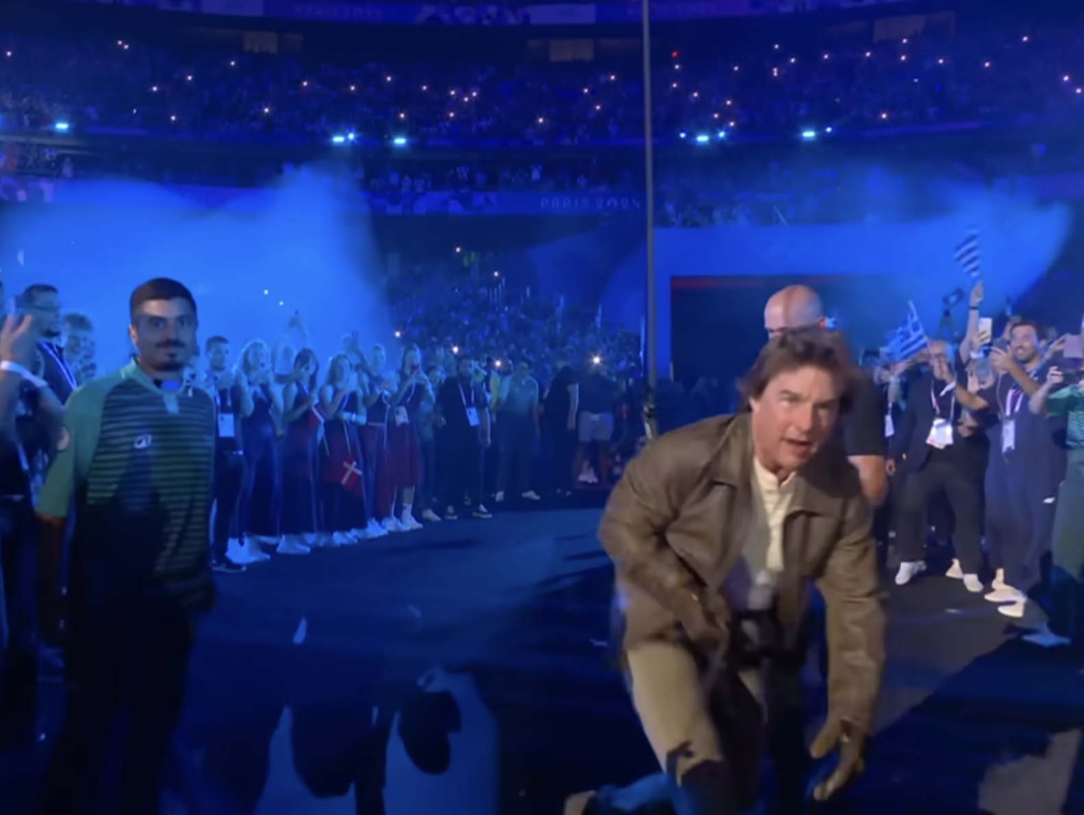 Tom Cruise during the closing ceremony of the Olympic Games Paris 2024 on August 11 in France. | Source: YouTube/Olympics