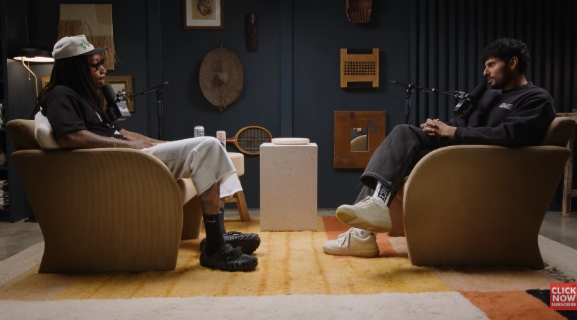 Wiz Khalifa and Jay Shetty sit down for an in-depth discussion on masculinity, relationships, and personal growth. | Source: YouTube/Jay Shetty Podcast