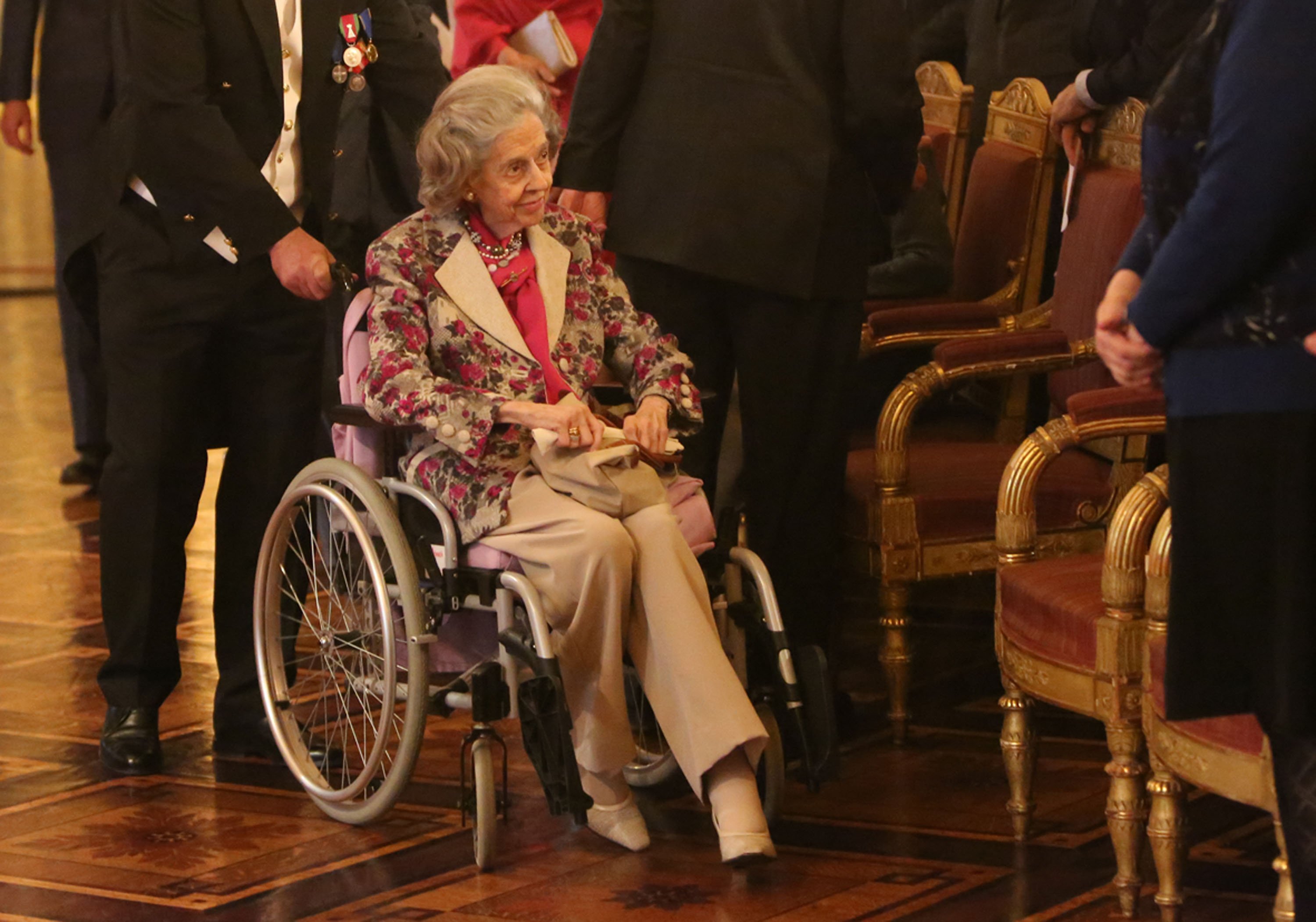 Reina Fabiola de Bélgica en el Palacio Real de Bruselas en 2013. | Foto: Getty Images
