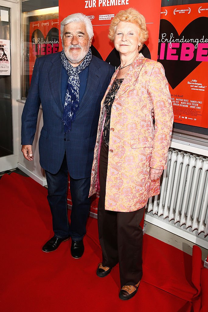 Mario Adorf und Irm Hermann, 2014 | Quelle: Getty Images
