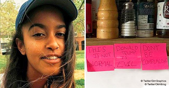 Daily Mail: Malia Obama reportedly has secret Facebook account, & cover pic has anti-Trump comments