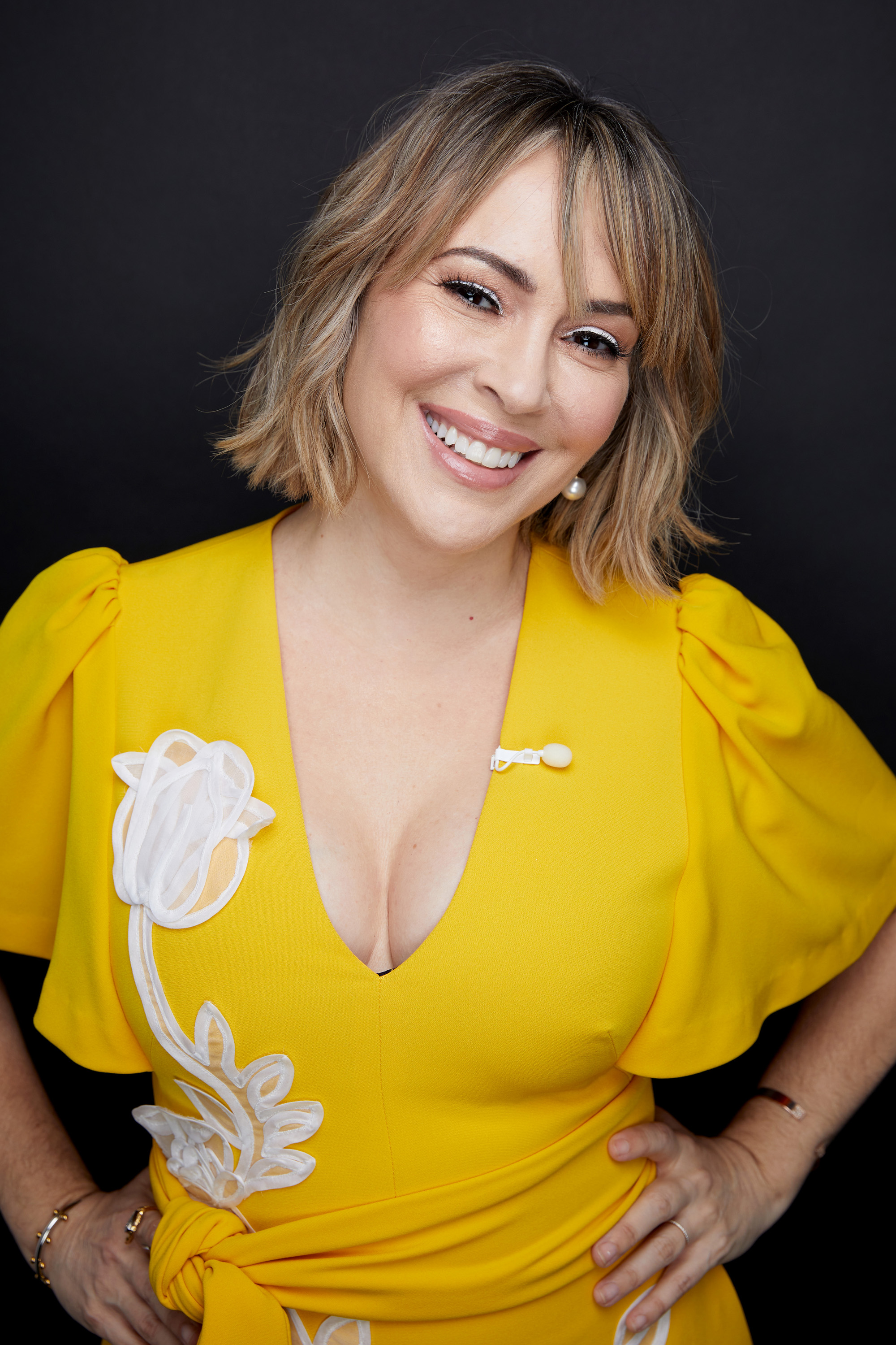 Alyssa Milano on "The Kelly Clarkson Show" Season 3, on January 13, 2022 | Source: Getty Images