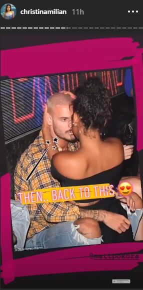 Christina Milian et M. Pokora | Photo : christinamilian/Story Instagram