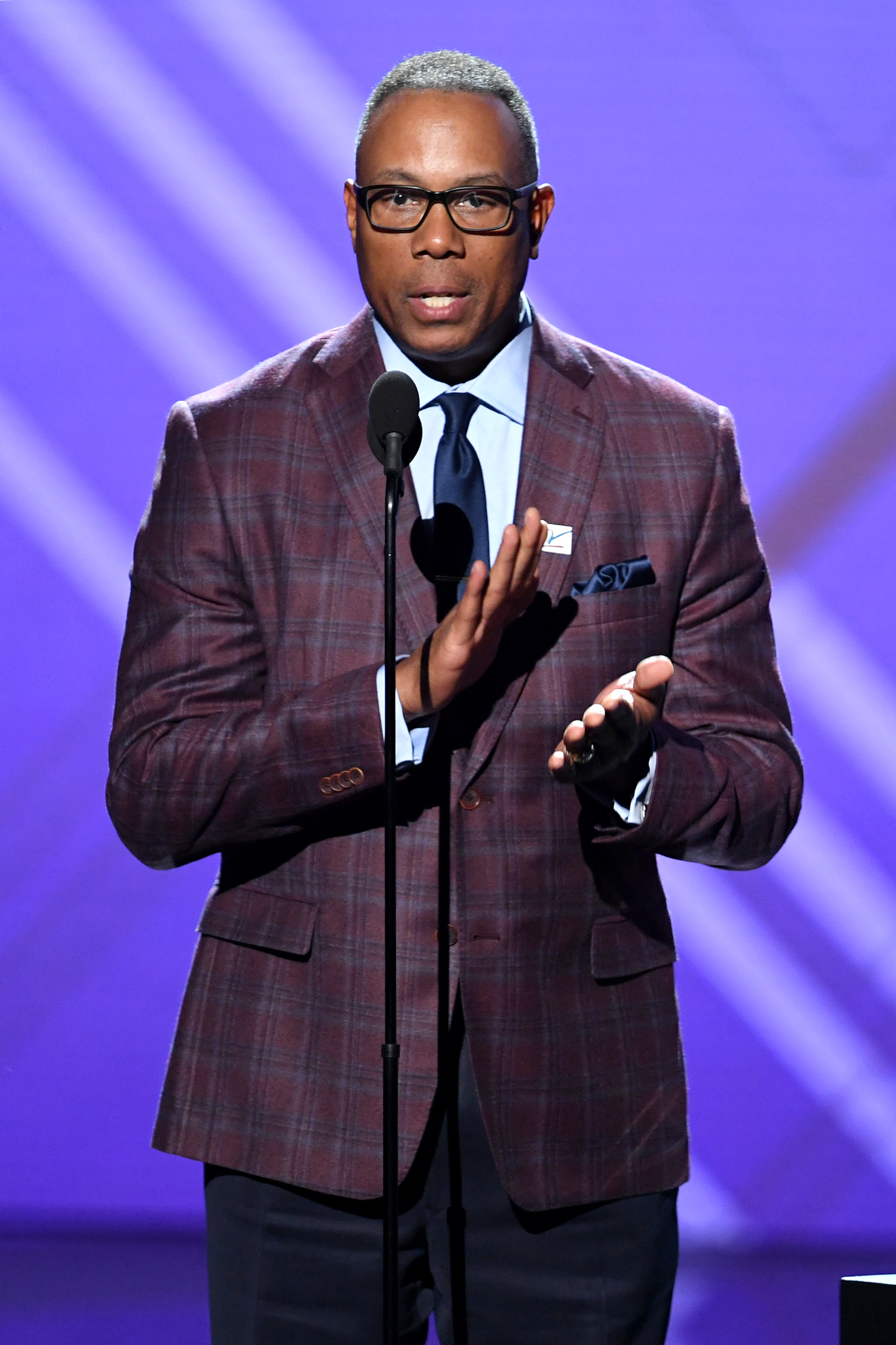 Jay Harris speaks onstage during The 2019 ESPYs at Microsoft Theater on July 10, 2019, in Los Angeles, California | Source: Getty Images