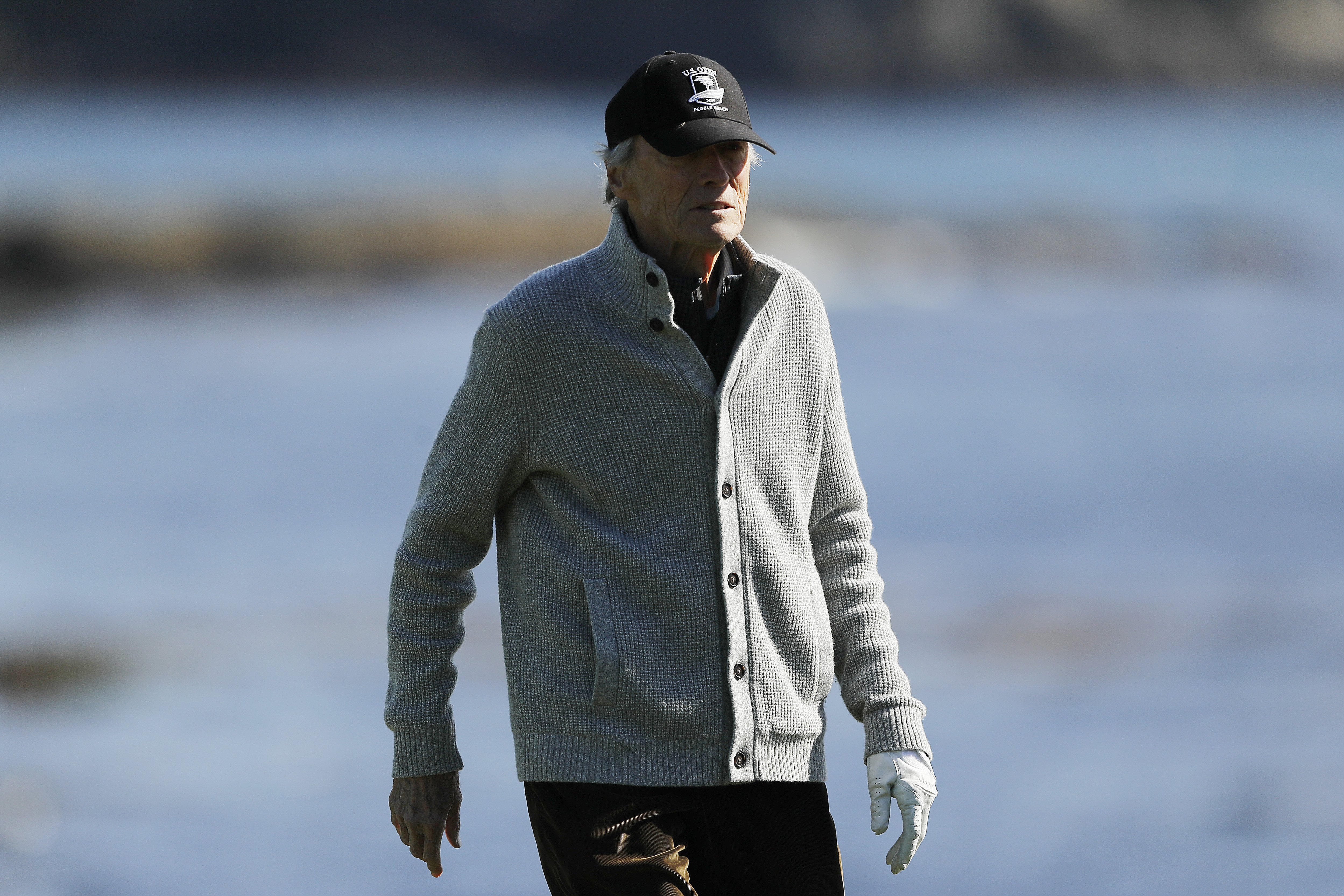 Clint Eastwood at the 3M Celebrity Challenge prior to the AT&T Pebble Beach Pro-Am at Pebble Beach Golf Links on February 5, 2020, in Pebble Beach, California. | Source: Getty Images 