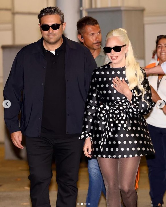 Lady Gaga and Michael Polansky during the 81st Venice International Film Festival on September 2, 2024, in Italy | Source: Instagram/entertainmenttonight