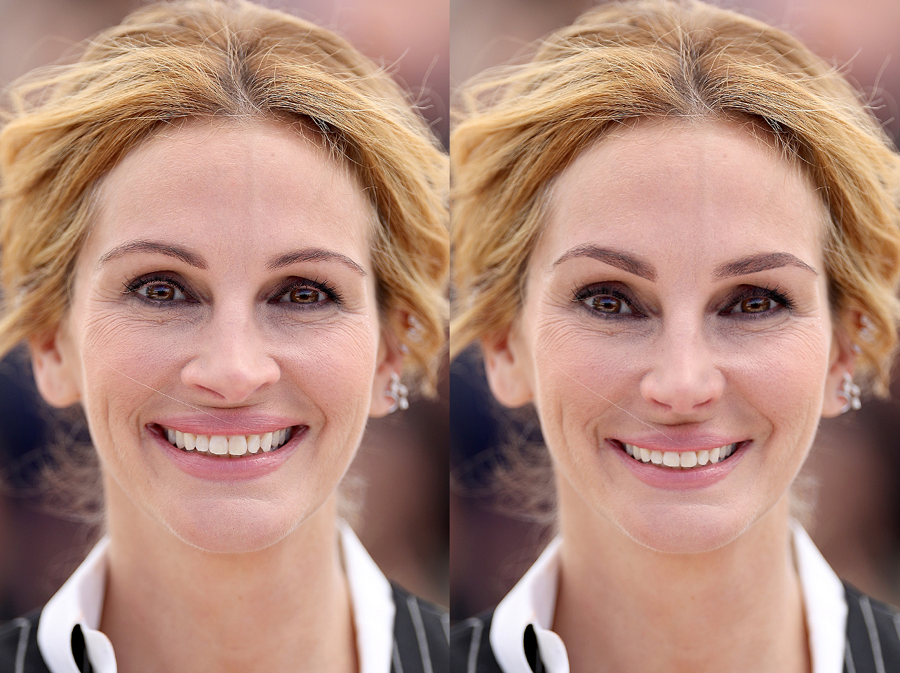 Julia Roberts vs how she would look with the Golden Ratio | Source: Getty Images