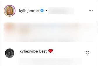 Fan's comments under a picture of Kylie Jenner posted on her Instagram page. | Photo: Instagram/kyliejenner
