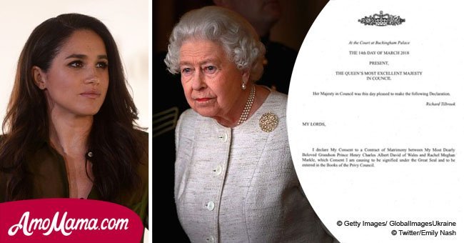 The Queen blamed for throwing shade at Prince Harry's wife-to-be in an official letter 