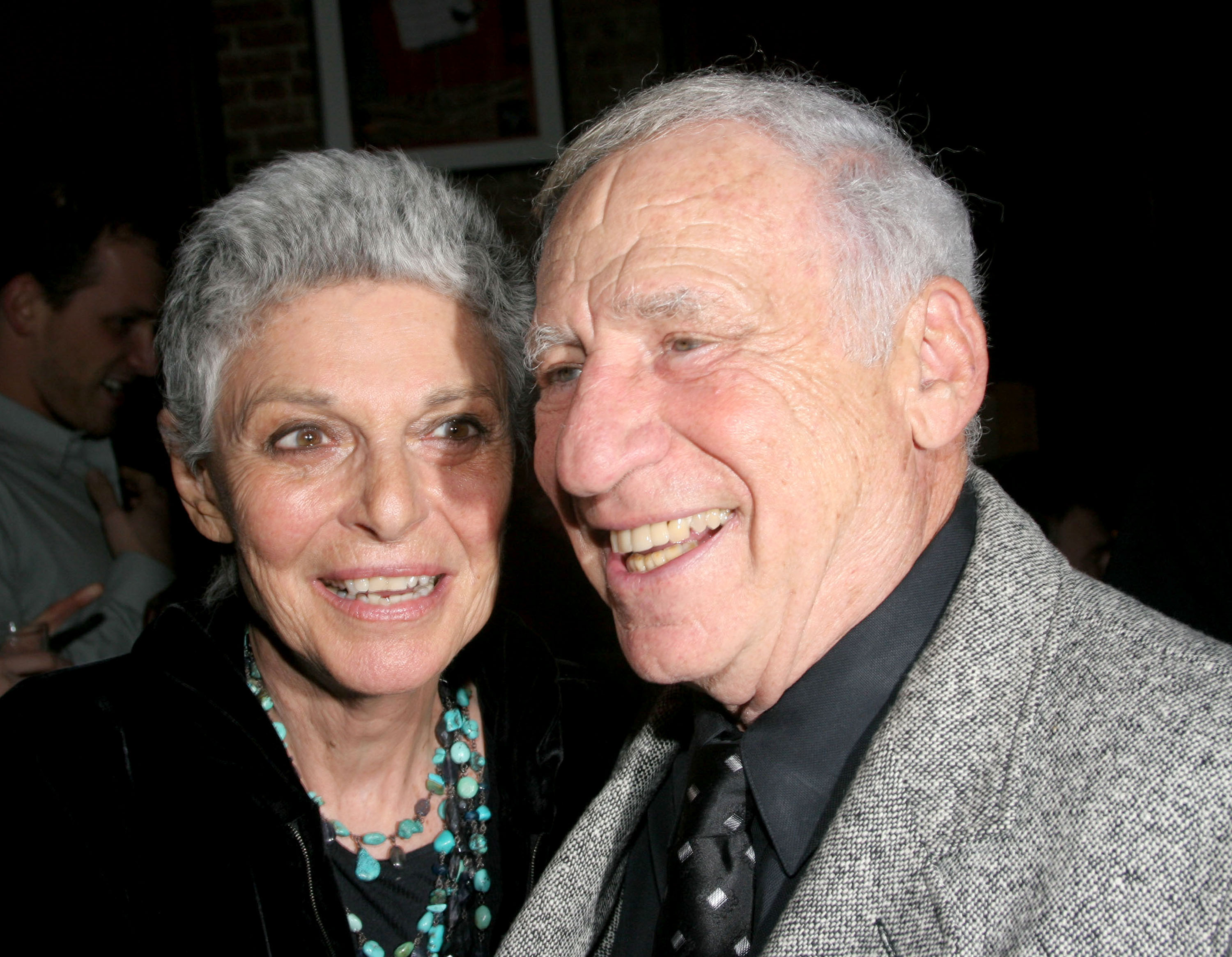 Mel Brooks and Anne Bancroft at the St. James Theater and Angus McIndoe Restaurant in New York City. | Source: Getty Images