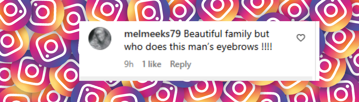 An Instagram user comments on Sylvester Stallone's eyebrows, from a post dated November 25, 2024 | Source: Instagram/officialslystallone