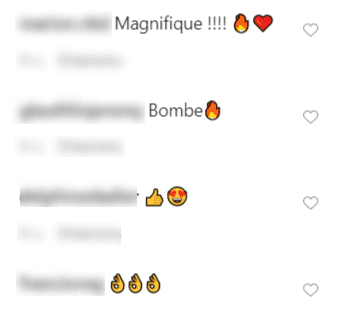 Screenshot des commentaires sur la photo de Karine Ferri. | Photo : Instagram Karine Ferri Screenshot des commentaires sur la photo de Karine Ferri. | Photo : Instagram Karine Ferri