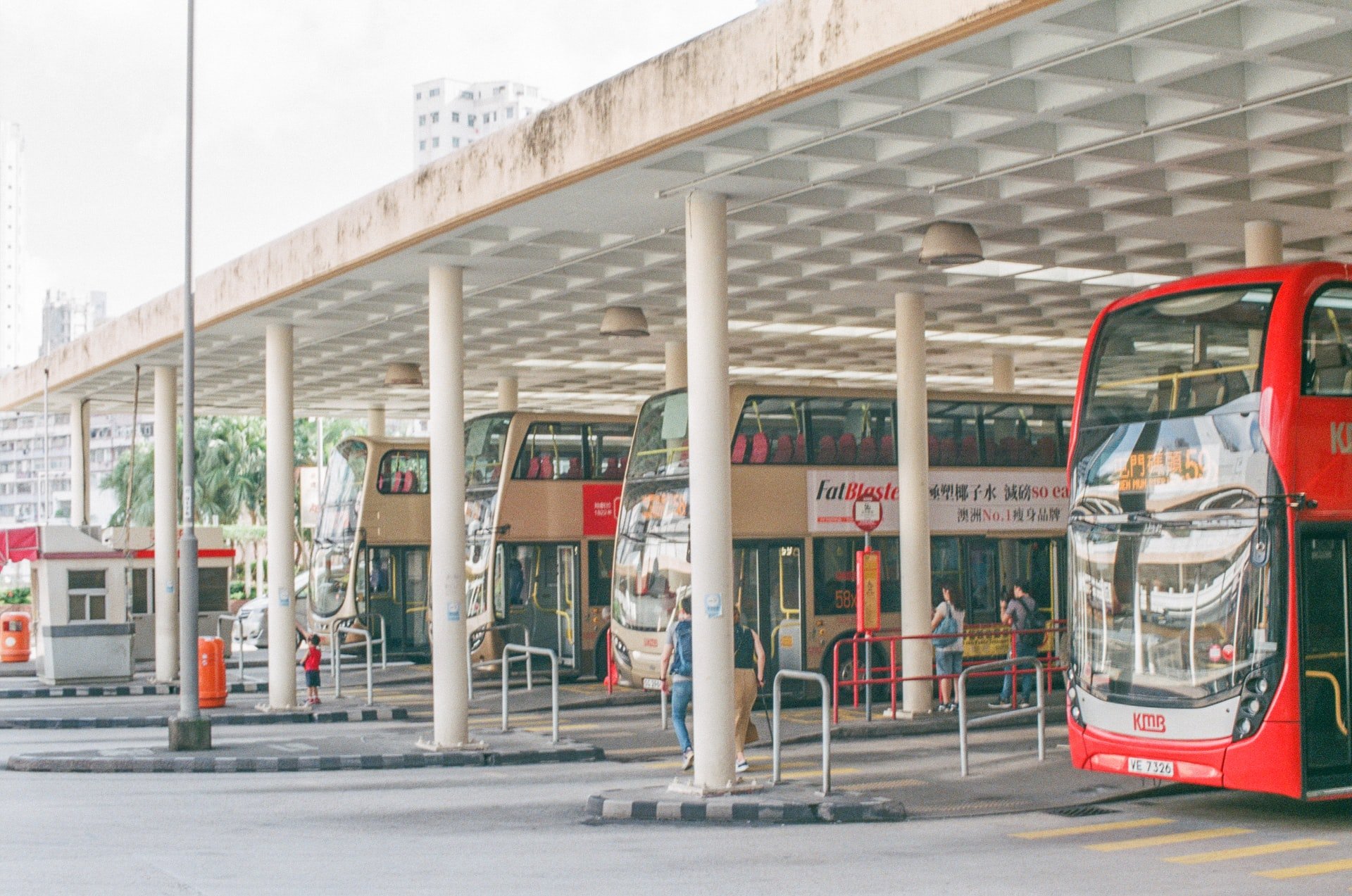 A bus station with buses parked | Source: Unsplash