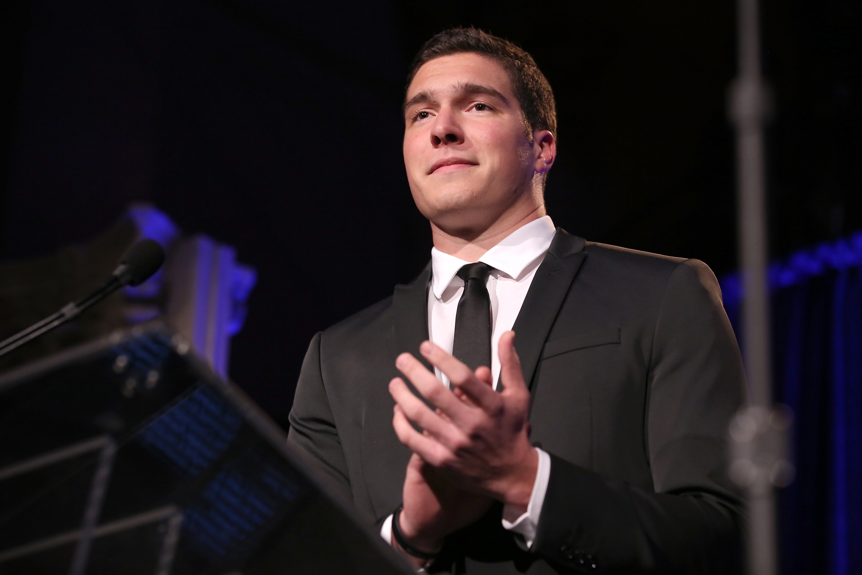 William Reeve speaks on stage at The Christopher & Dana Reeve Foundation "A Magical Evening" on November 20, 2014 in New York City. | Source: Getty Images