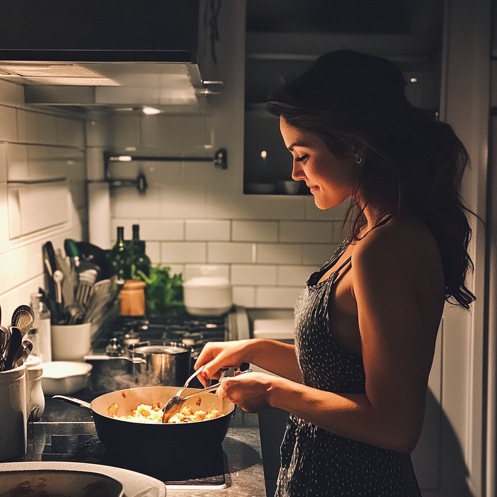 A woman in the kitchen | Source: Midjourney