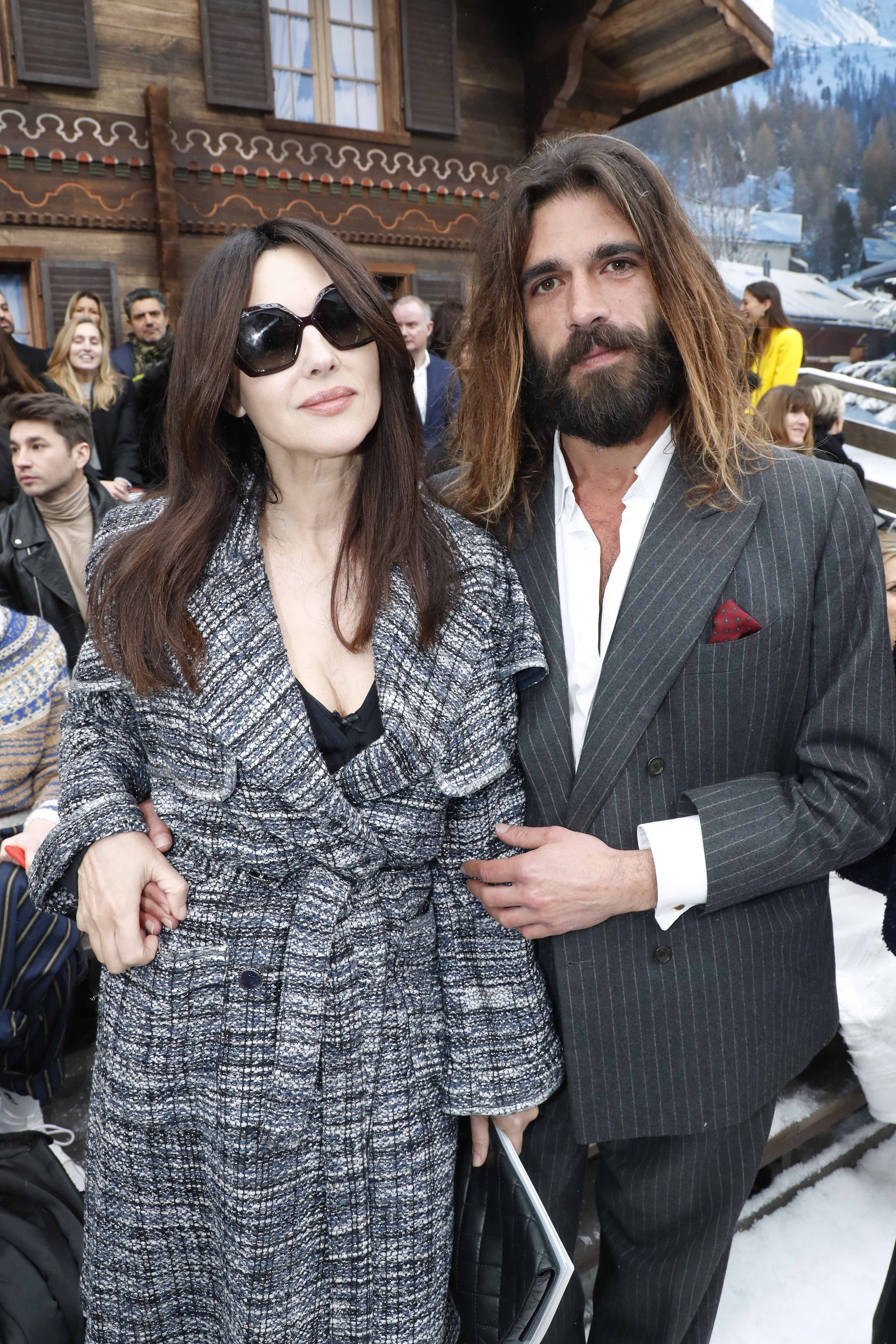 Monica Bellucci and Nicolas Lefebvre are pictured at the Chanel show as part of the Paris Fashion Week Womenswear Fall/Winter 2019/2020 on March 5, 2019, in Paris, France | Source: Getty Images