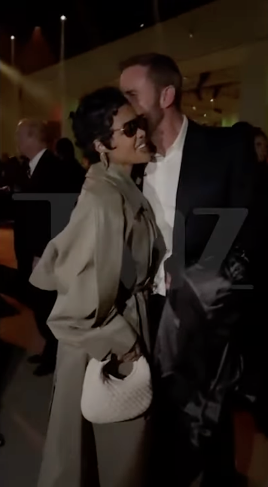 Teyana Taylor shares a laugh with Ben Affleck following the film's New York premiere | Source: YouTube/TMZShortClips