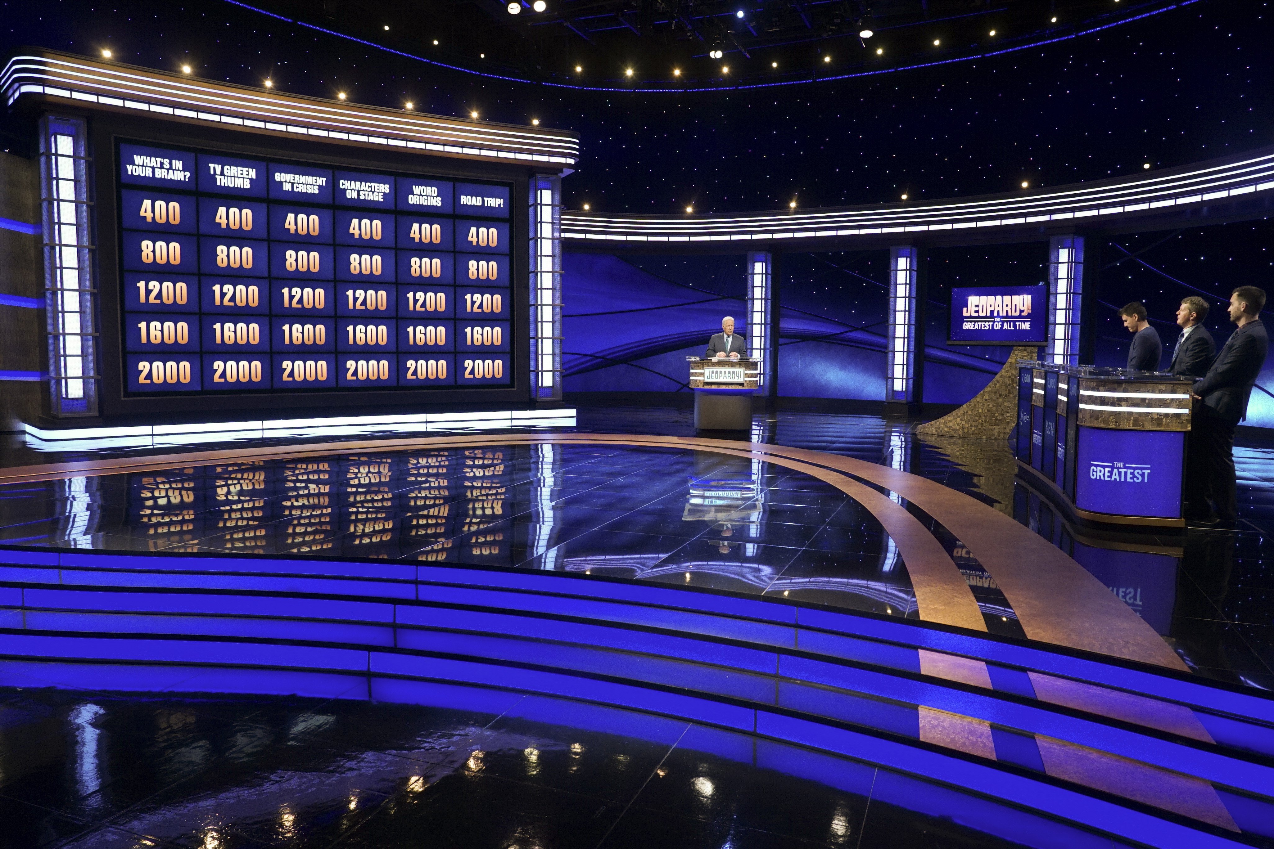 In this handout photo provided by Jeopardy Productions, Inc., "Jeopardy!" Host Alex Trebek, 72, returned to the set at Sony Pictures Studios to tape the first episode of the new season on July 25, 2012 in Culver City, California. | Photo: Getty Images