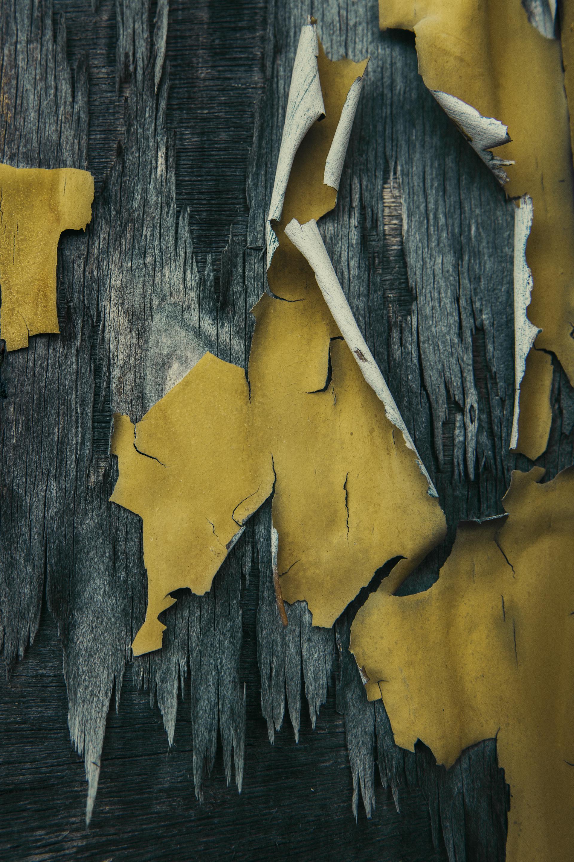 Peeling yellow paint | Source: Pexels
