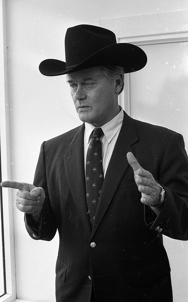 Larry Hagman, who plays JR Ewing in the TV series Dallas, 07/09/1985 | Getty Images