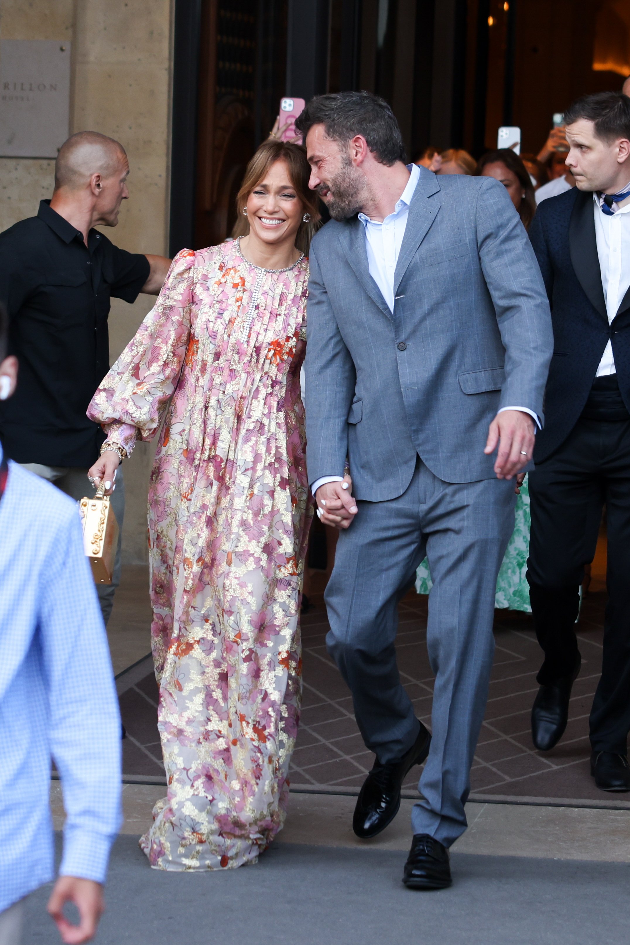 Jennifer Lopez and Ben Affleck at the Hôtel de Crillon on July 23, 2022 in Paris, France | Source: Getty Images