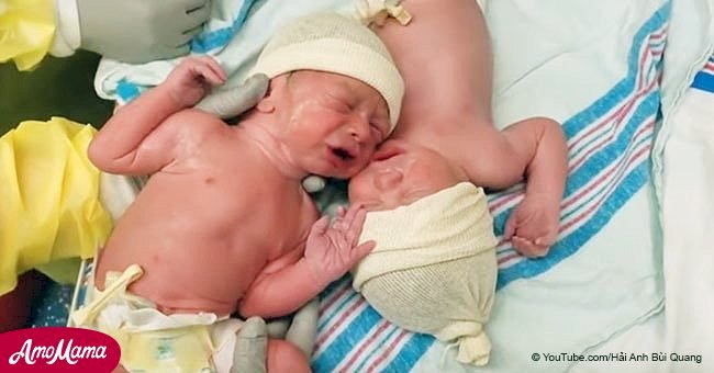Newborn twins force nurses to put them back together again with their heartbreaking crying