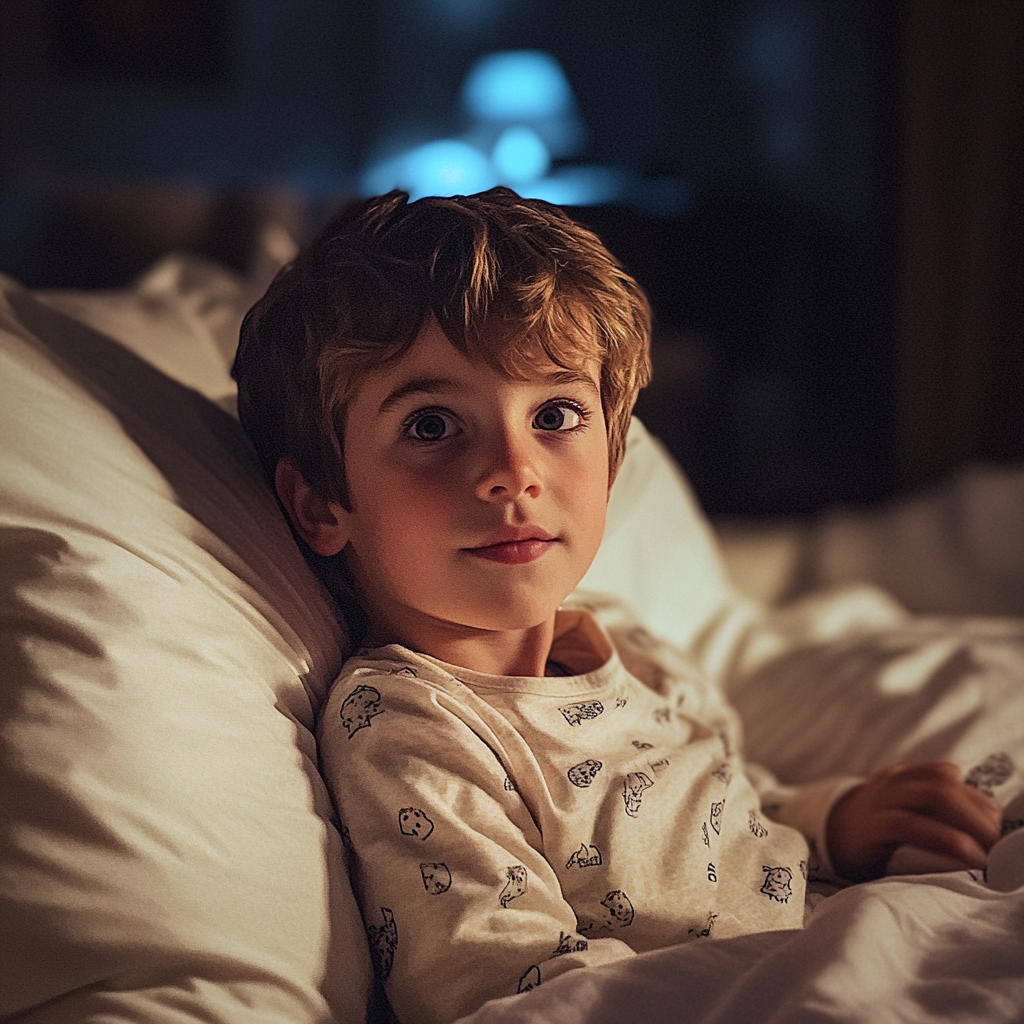 A little boy in his bed | Source: Midjourney