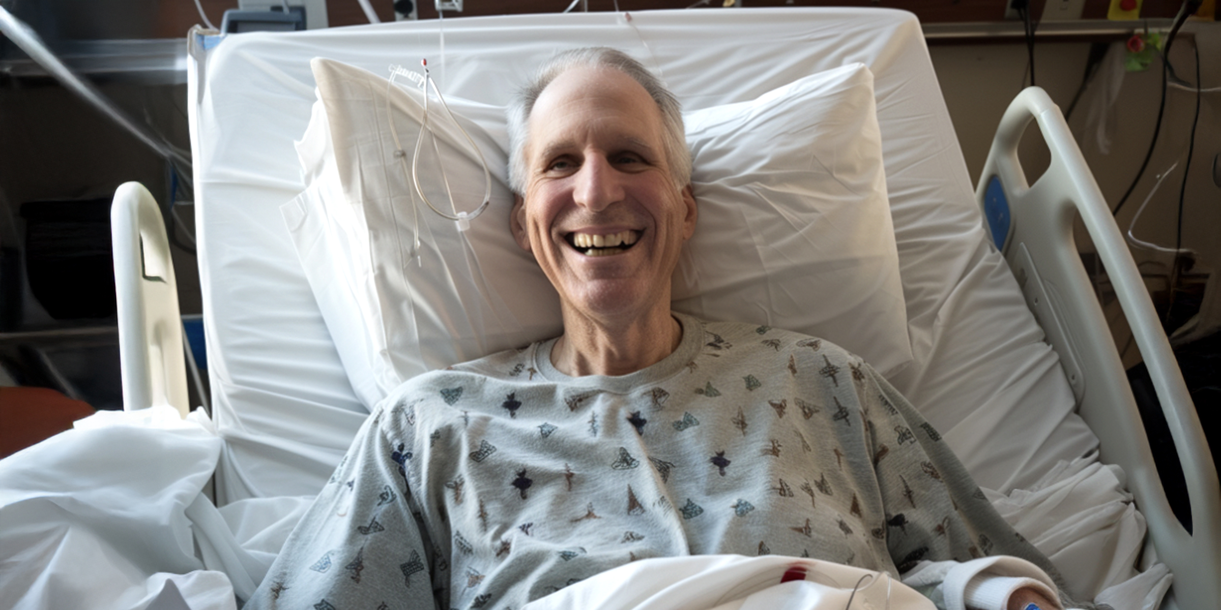 A happy man after waking up from a coma | Source: Amomama